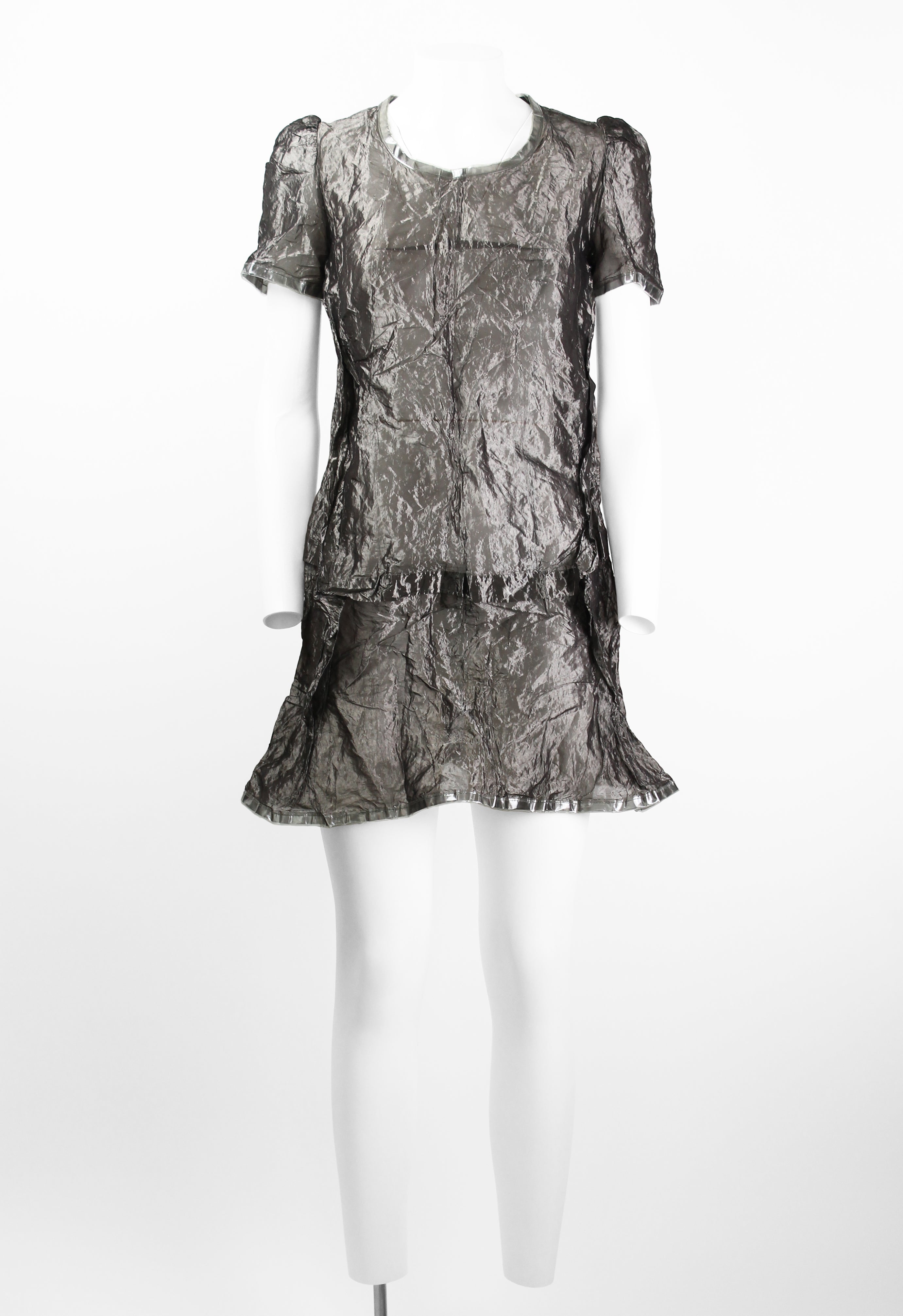 JUNYA WATANABE FW 1995 WRINKLED SHEER METAL DRESS