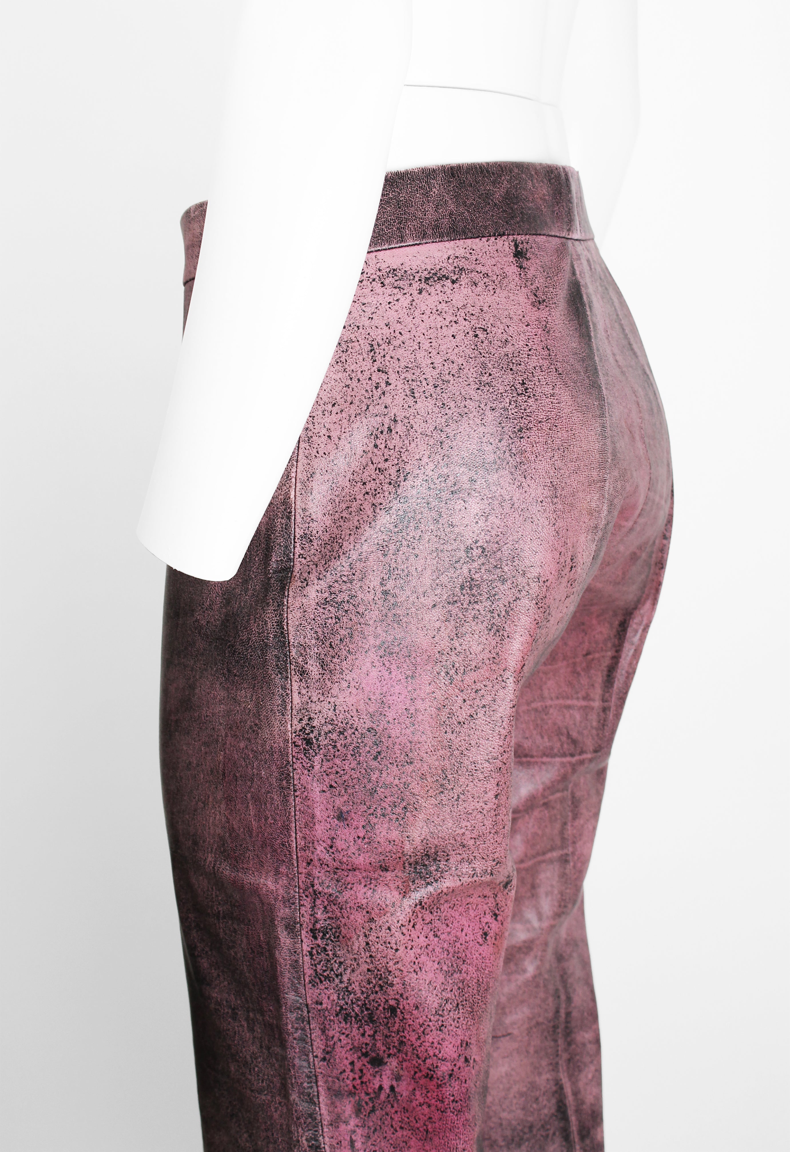 JUNYA WATANABE FW 1996 CRACKED LEATHER TROUSERS