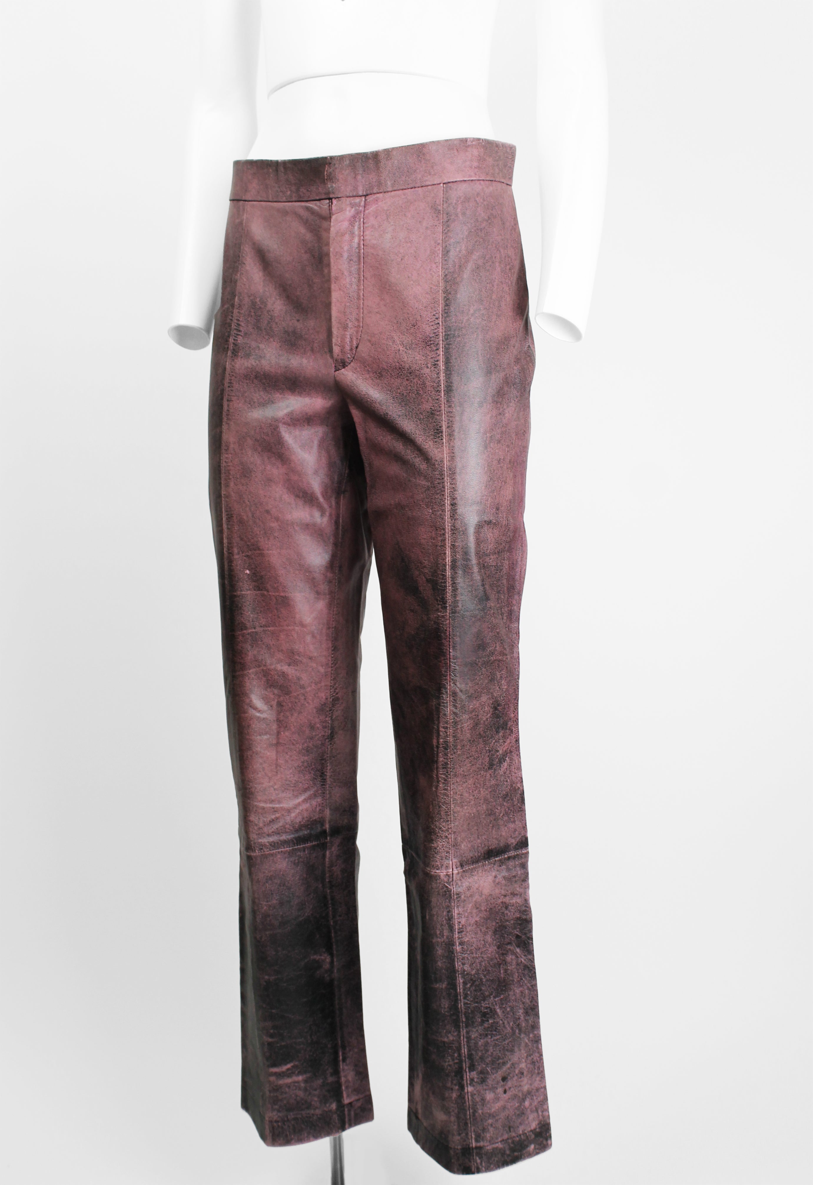 JUNYA WATANABE FW 1996 CRACKED LEATHER TROUSERS