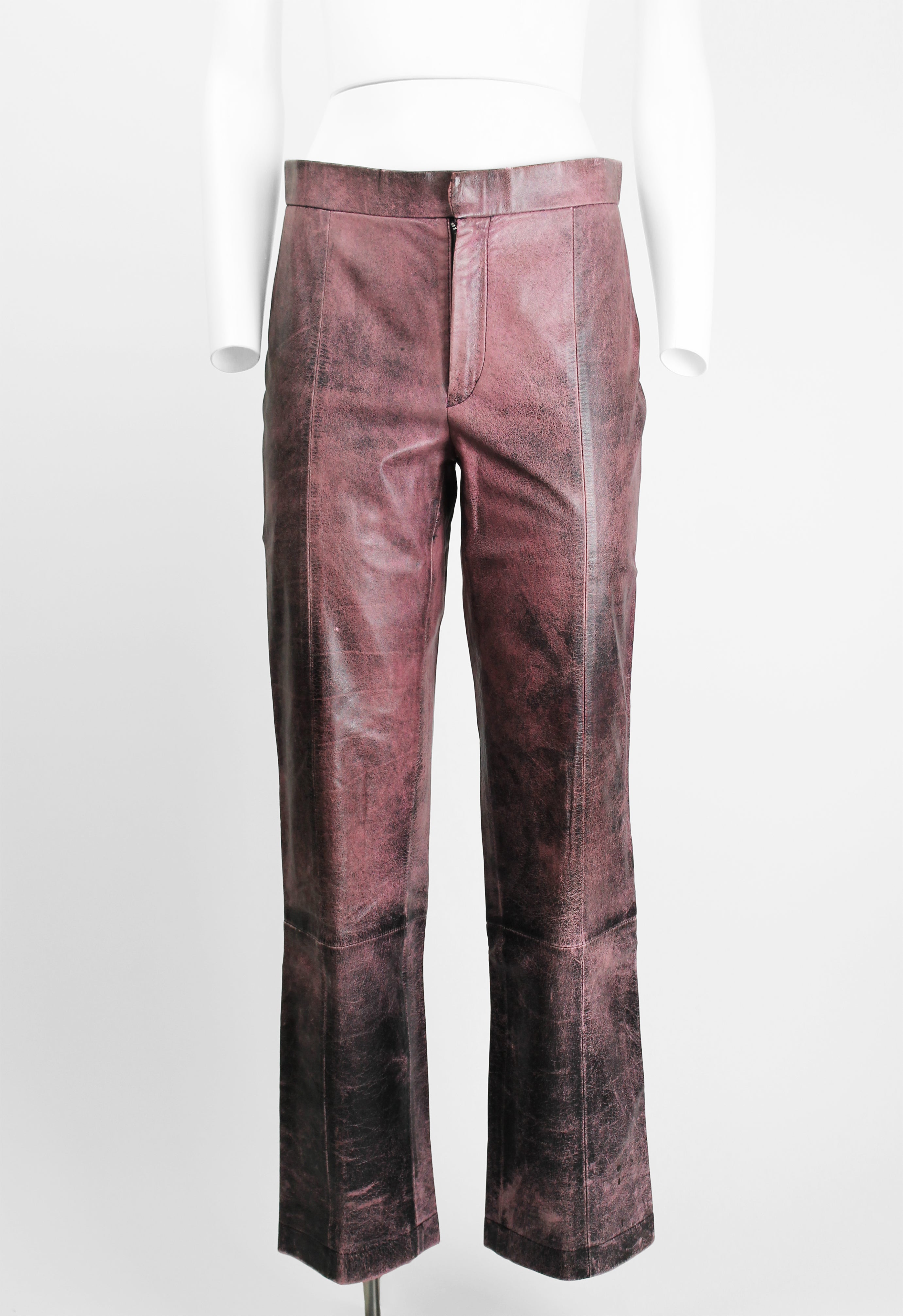 JUNYA WATANABE FW 1996 CRACKED LEATHER TROUSERS