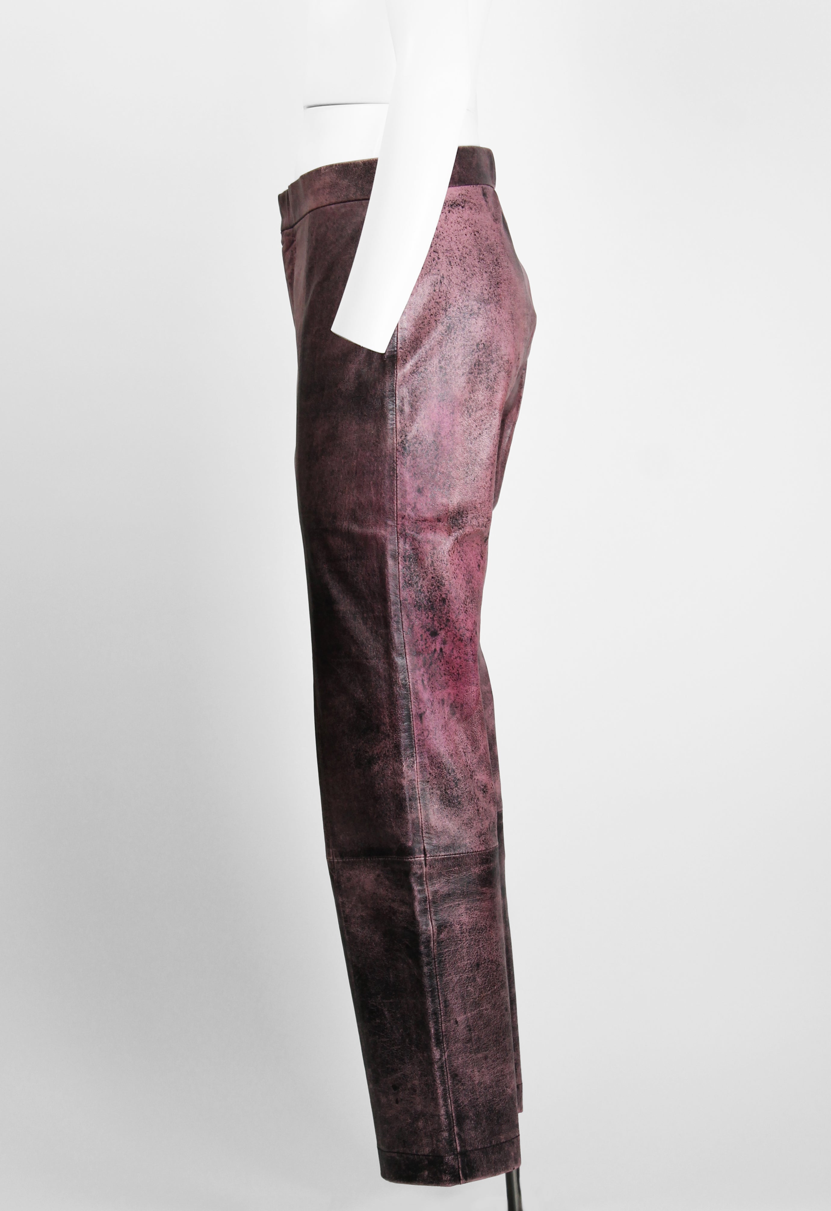 JUNYA WATANABE FW 1996 CRACKED LEATHER TROUSERS