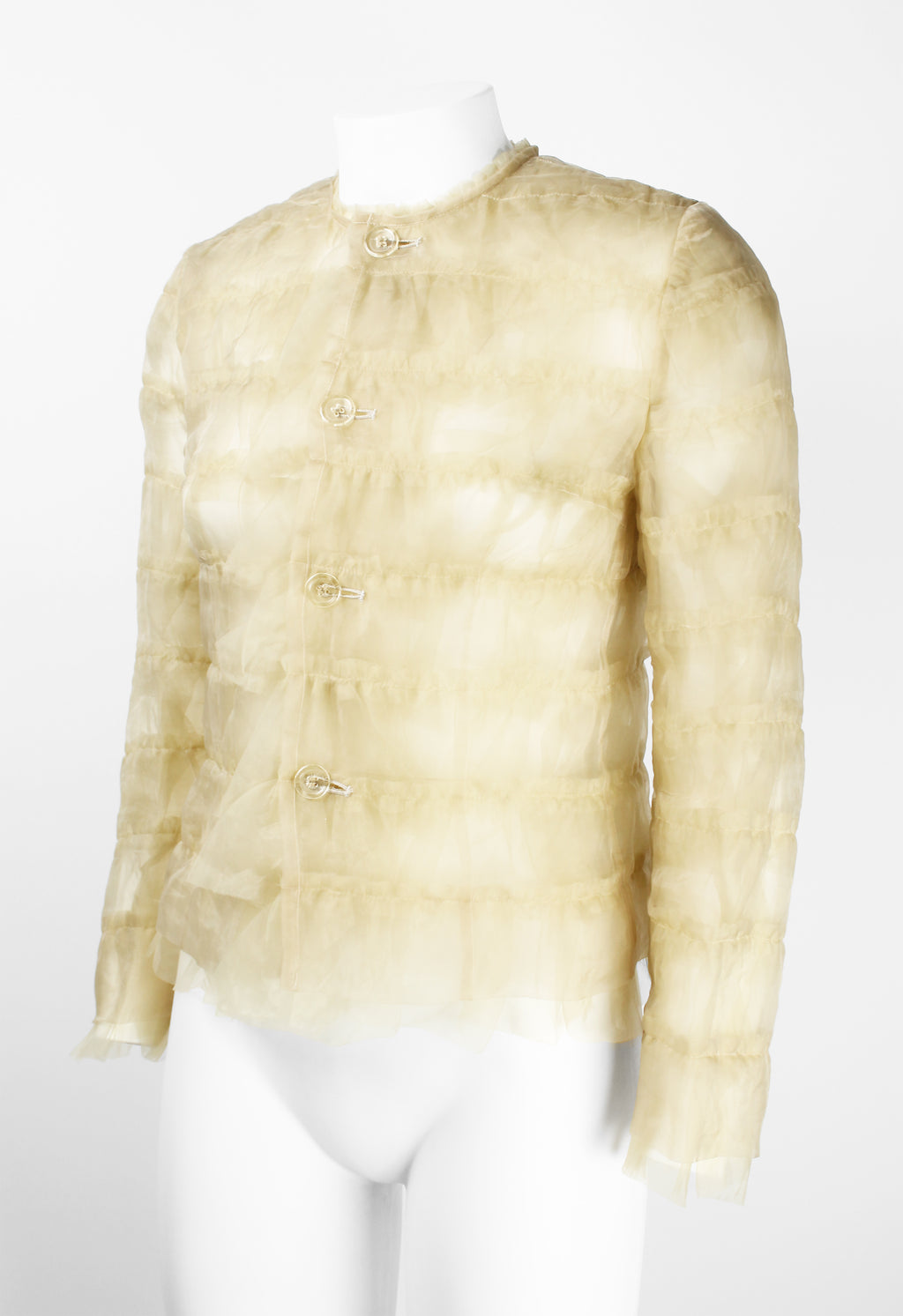 JUNYA WATANABE FW 2000 TECHNO COUTURE ORGANZA RUFFLE JACKET