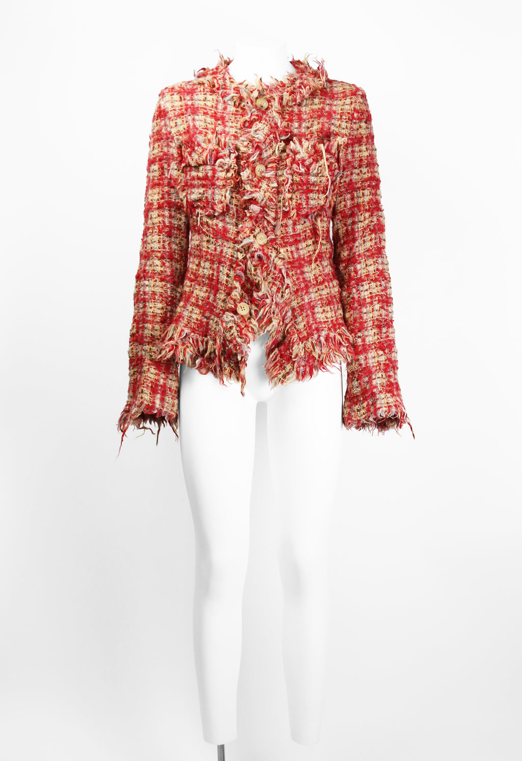 JUNYA WATANABE FW 2003 FRAYED TWEED JACKET