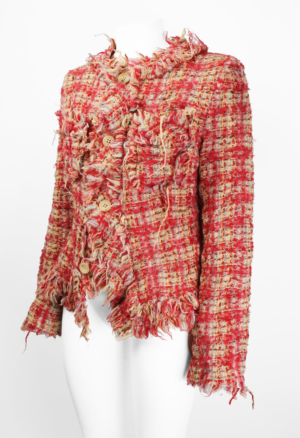 JUNYA WATANABE FW 2003 FRAYED TWEED JACKET