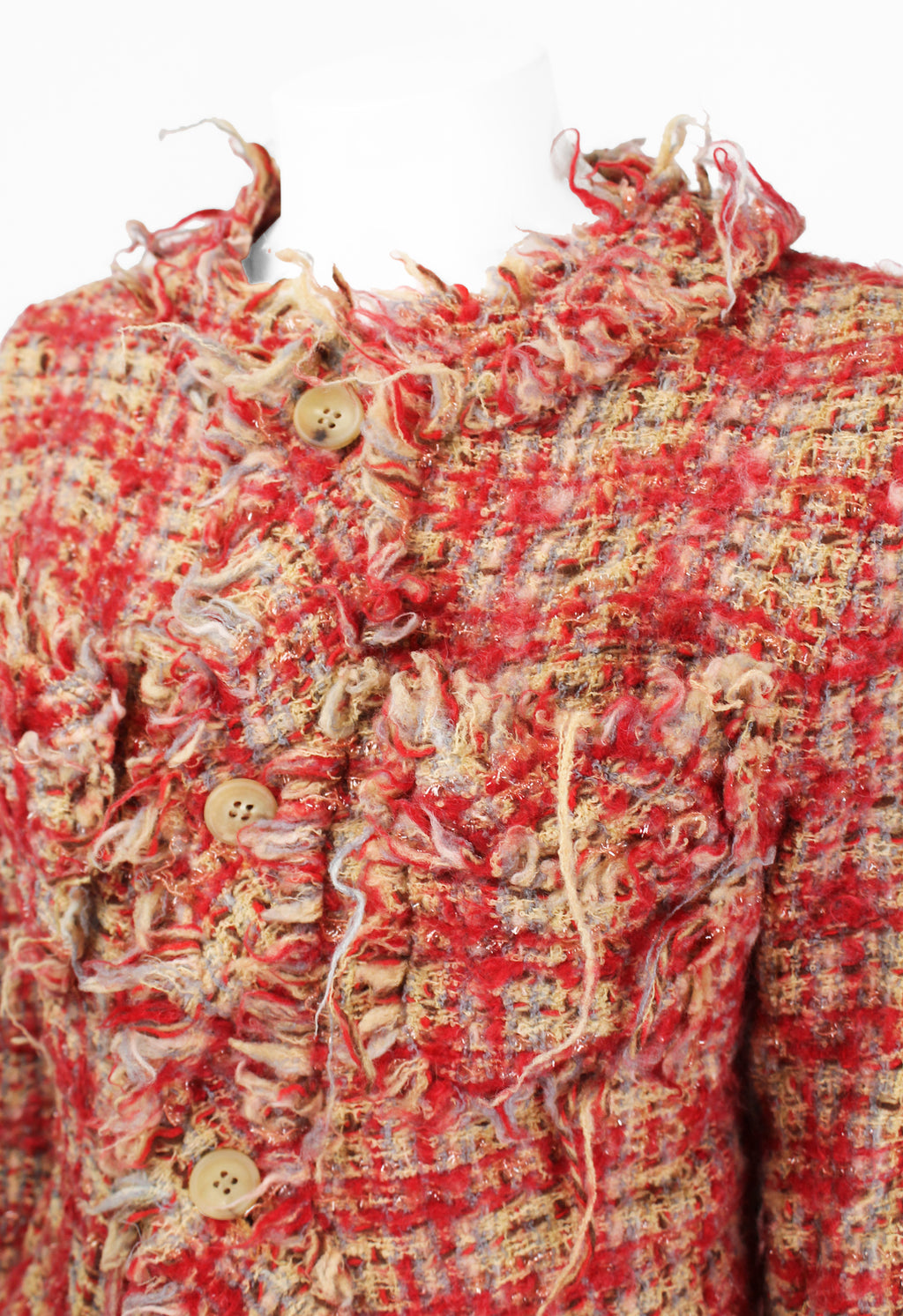 JUNYA WATANABE FW 2003 FRAYED TWEED JACKET