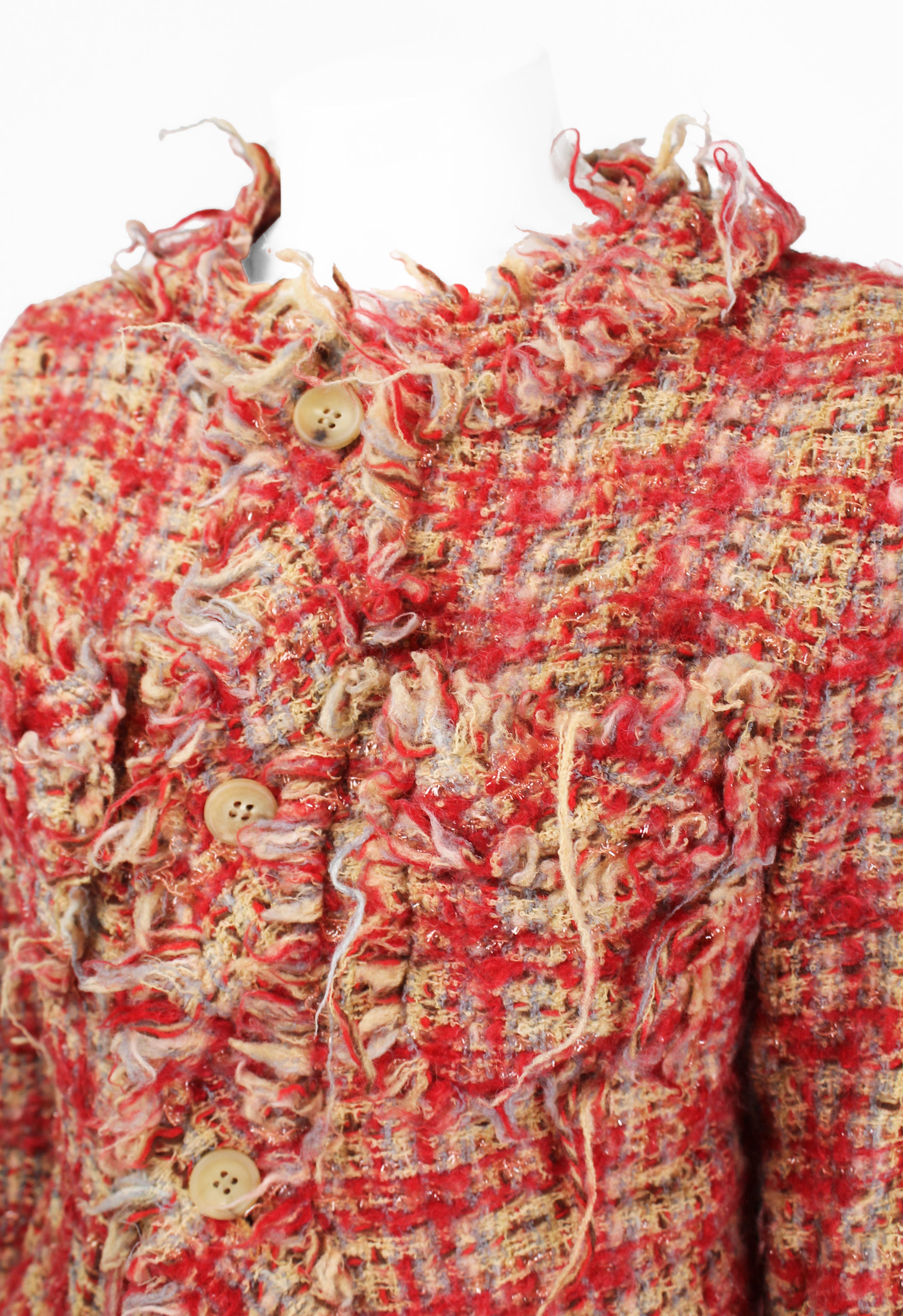 JUNYA WATANABE FW 2003 FRAYED TWEED JACKET