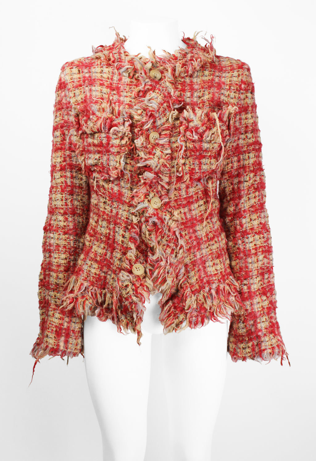 JUNYA WATANABE FW 2003 FRAYED TWEED JACKET