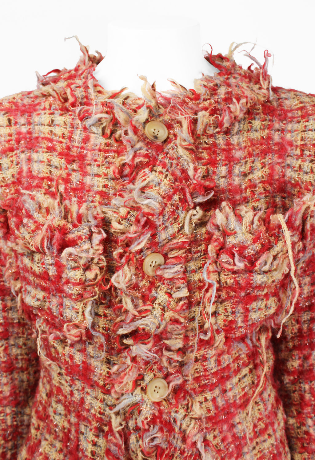 JUNYA WATANABE FW 2003 FRAYED TWEED JACKET