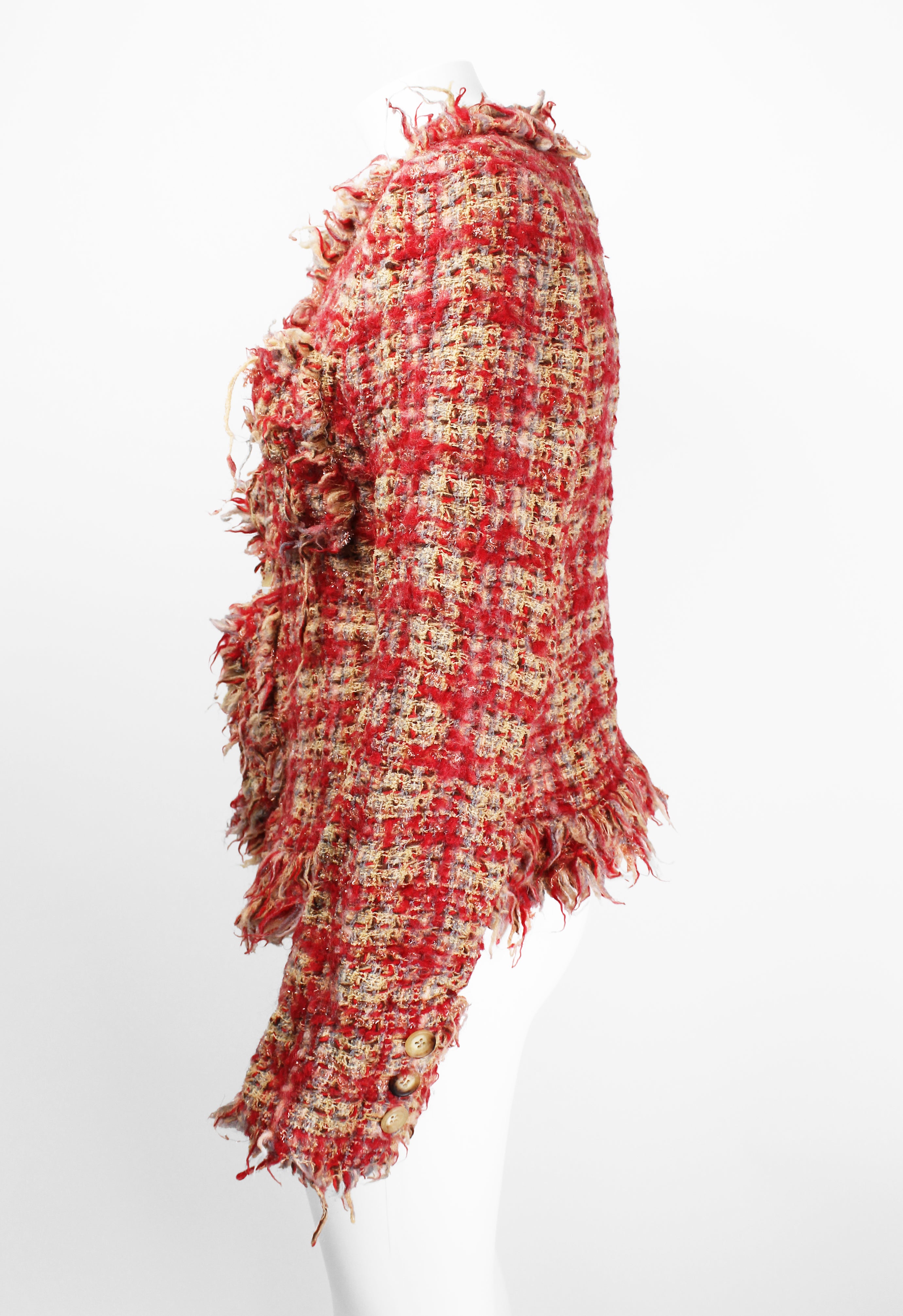 JUNYA WATANABE FW 2003 FRAYED TWEED JACKET