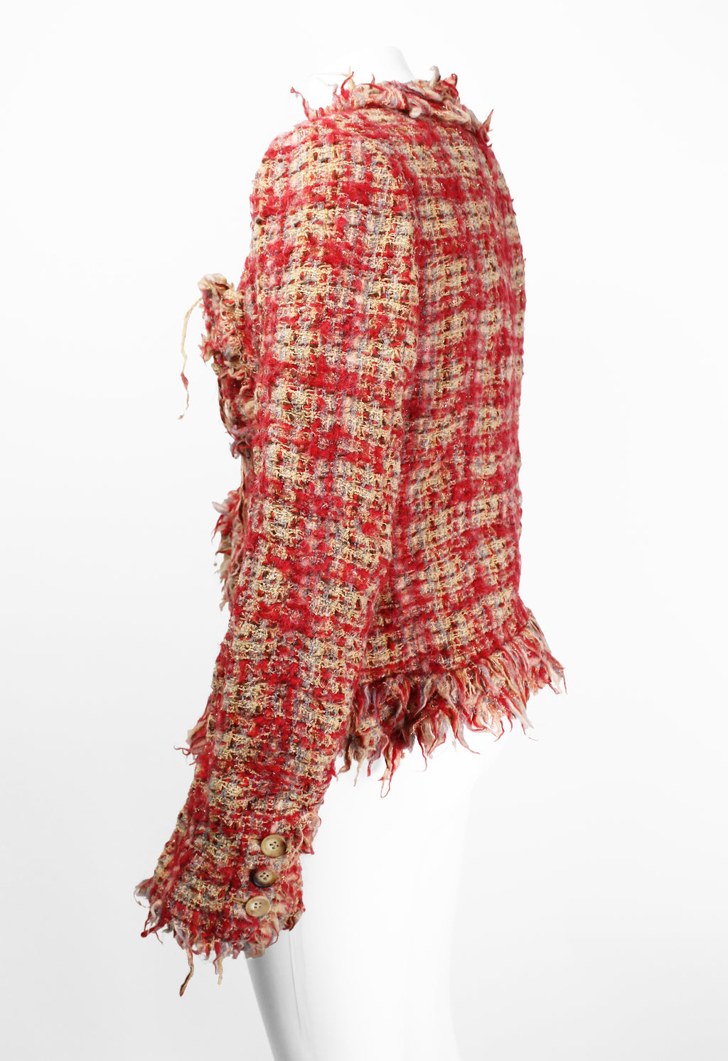JUNYA WATANABE FW 2003 FRAYED TWEED JACKET
