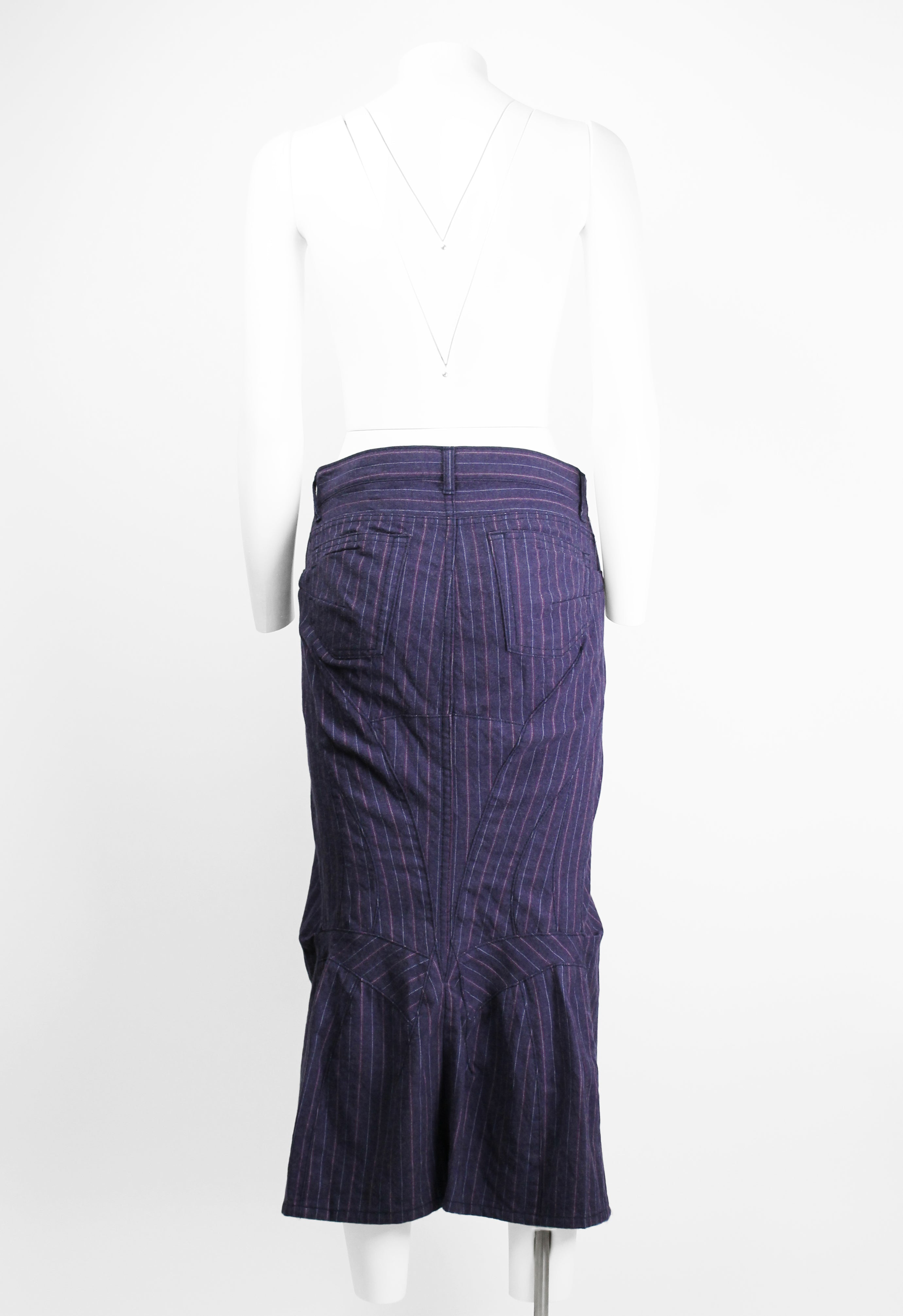 JUNYA WATANABE FW 2004 PINSTRIPE MERMAID SKIRT