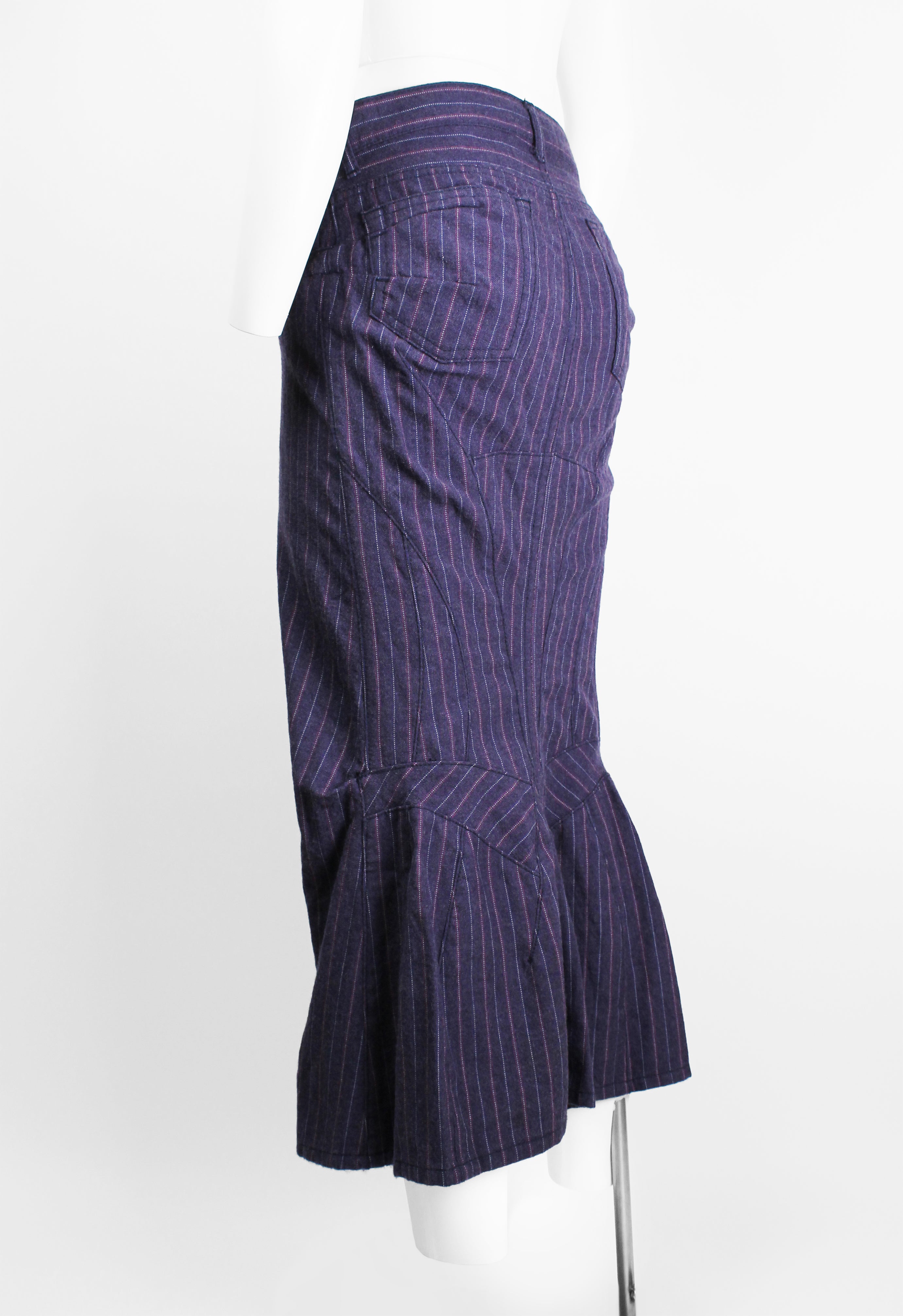 JUNYA WATANABE FW 2004 PINSTRIPE MERMAID SKIRT