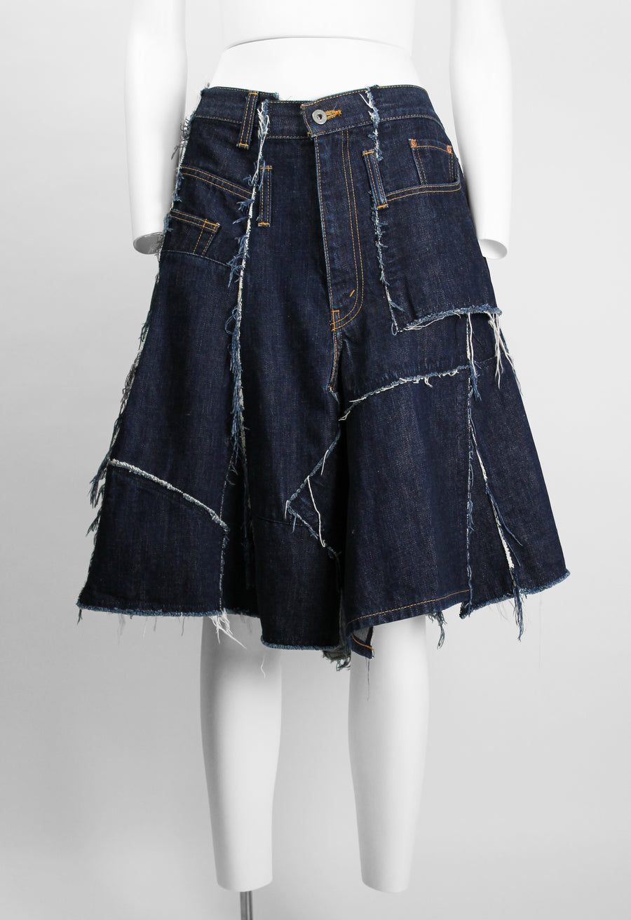 JUNYA WATANABE FW 2006 RECONSTRUCTED DENIM PATCHWORK SKIRT – THE 543
