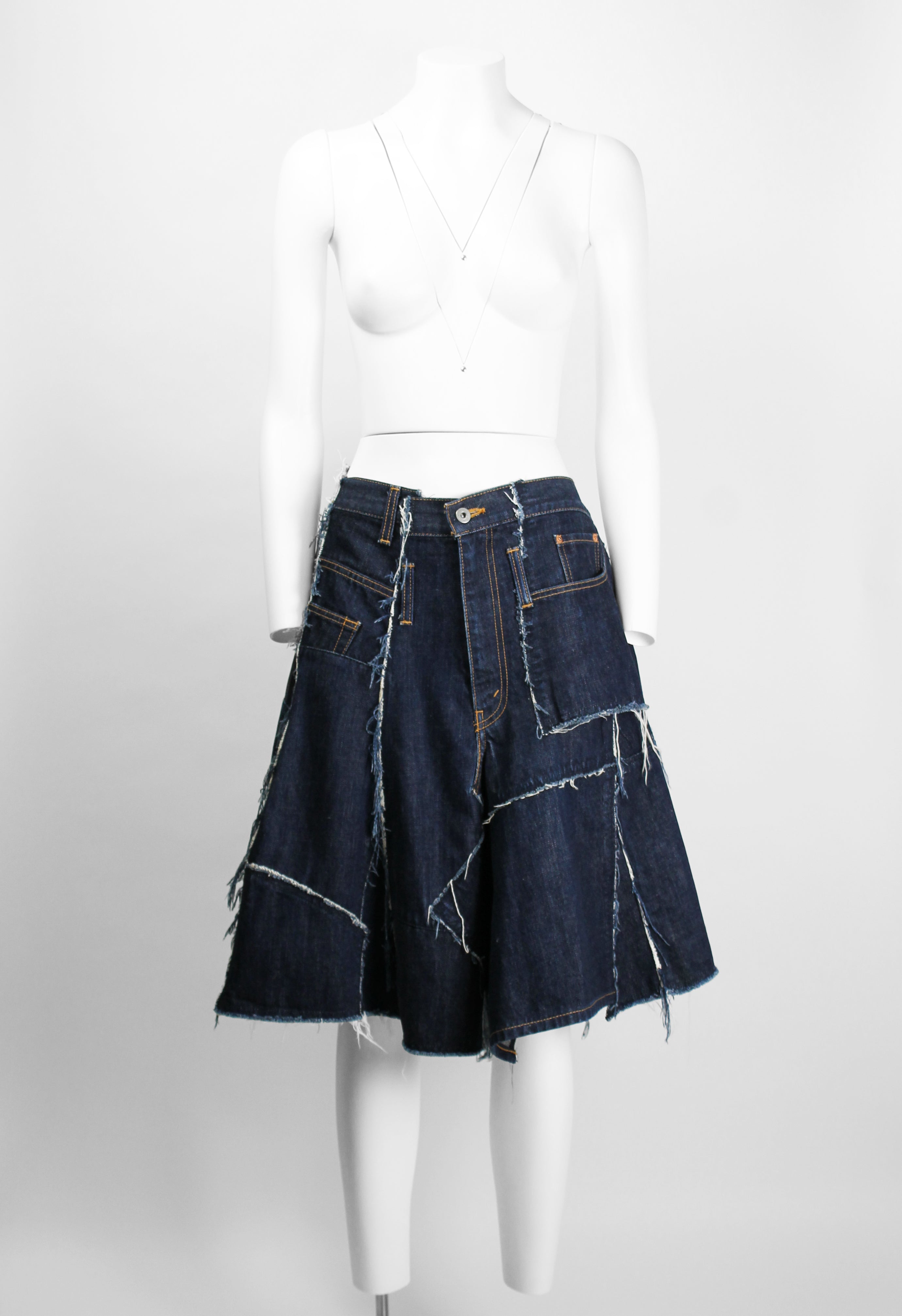 JUNYA WATANABE Denim Wrap Skirt 巻きスカート JUNYA WATANABE Denim Wrap Skirt 巻きスカート Junya Watanabe Blue