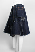 JUNYA WATANABE FW 2006 RECONSTRUCTED DENIM PATCHWORK SKIRT