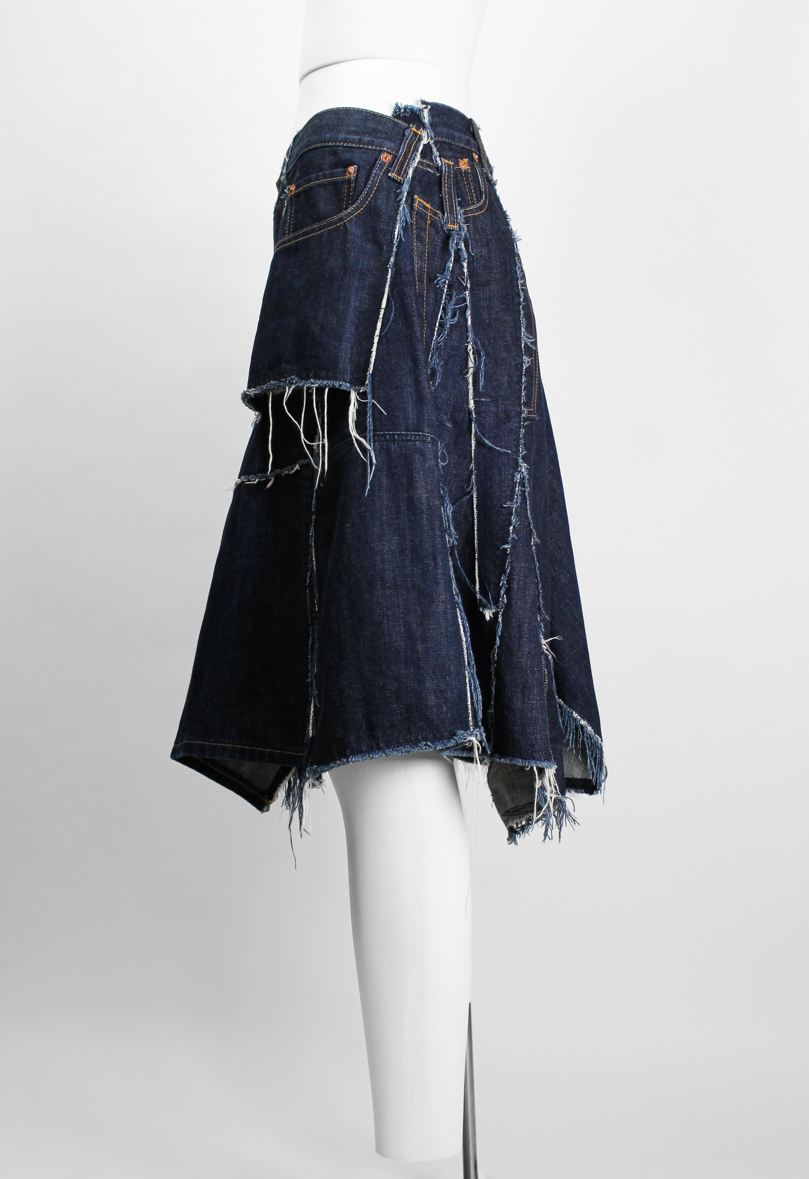 その他 yukari JUNYA WATANABE FW 2006 RECONSTRUCTED DENIM PATCHWORK SKIRT