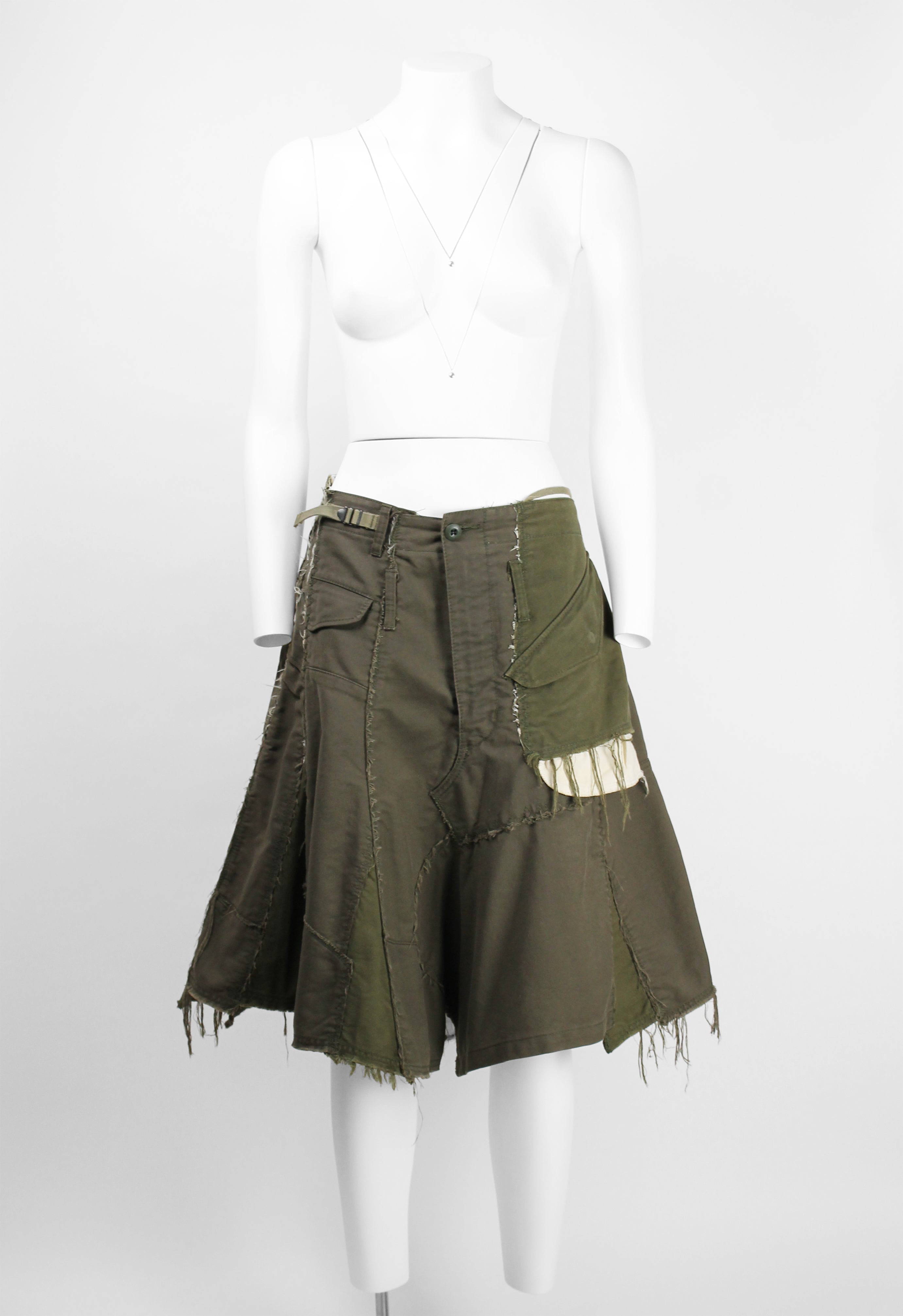 JUNYA WATANABE FW 2006 RECONSTRUCTED MILITARY PATCHWORK SKIRT