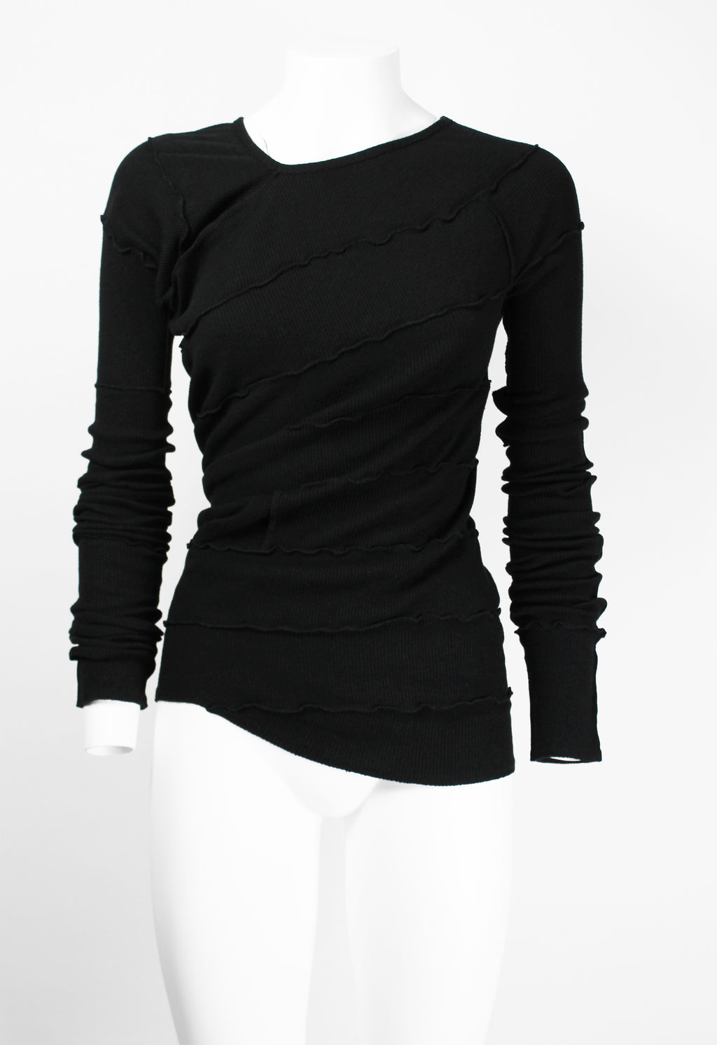 JUNYA WATANABE FW 2006 RECONSTRUCTED TWISTED RIBBED TOP