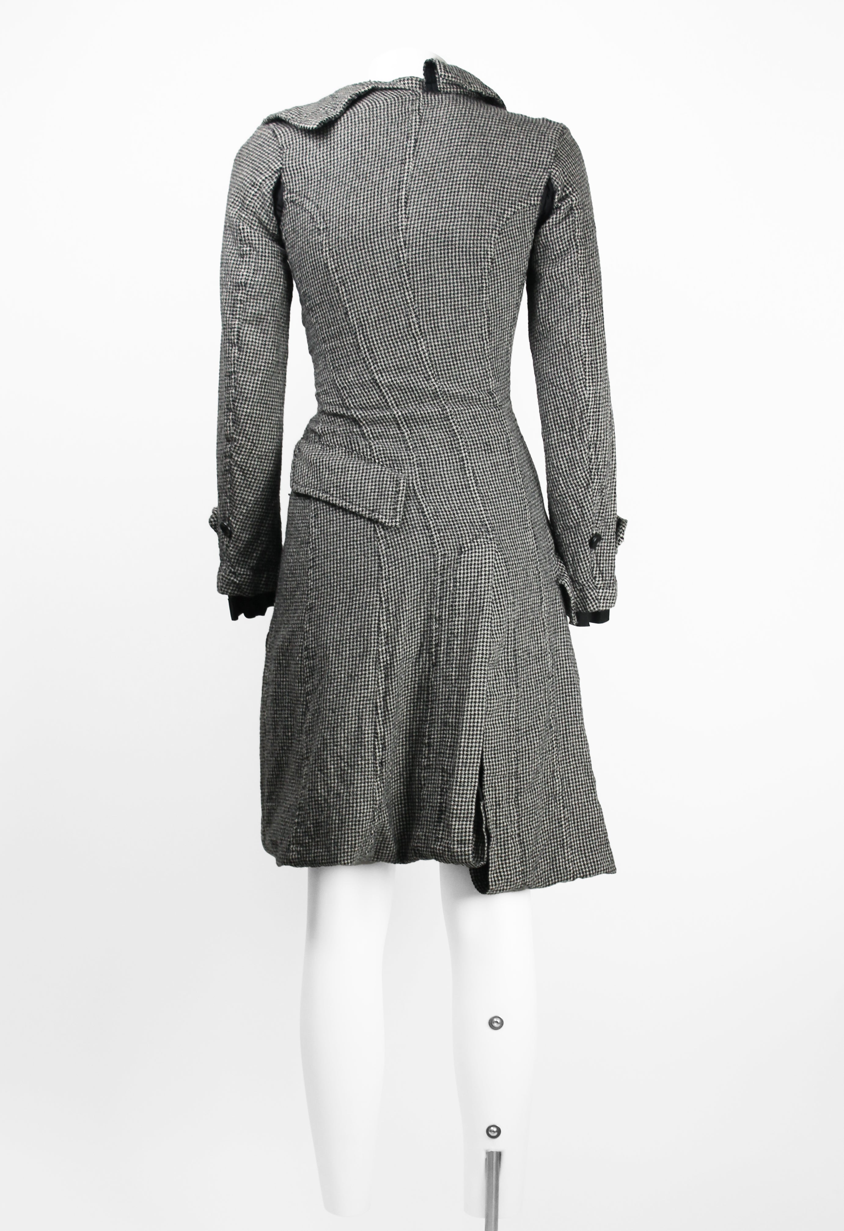 JUNYA WATANABE FW 2007 HOUNDSTOOTH TWISTED LAYERED COAT