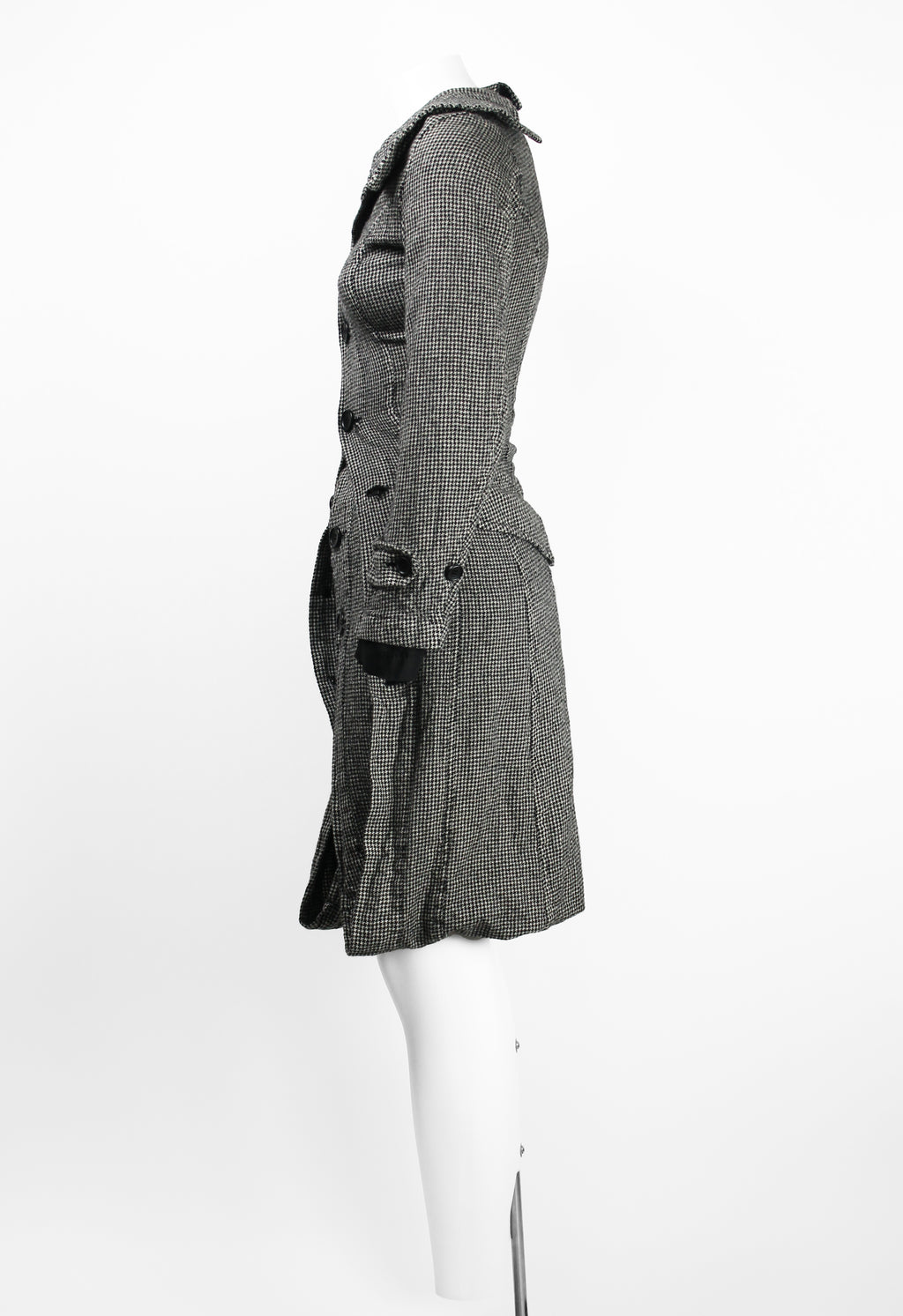 JUNYA WATANABE FW 2007 HOUNDSTOOTH TWISTED LAYERED COAT