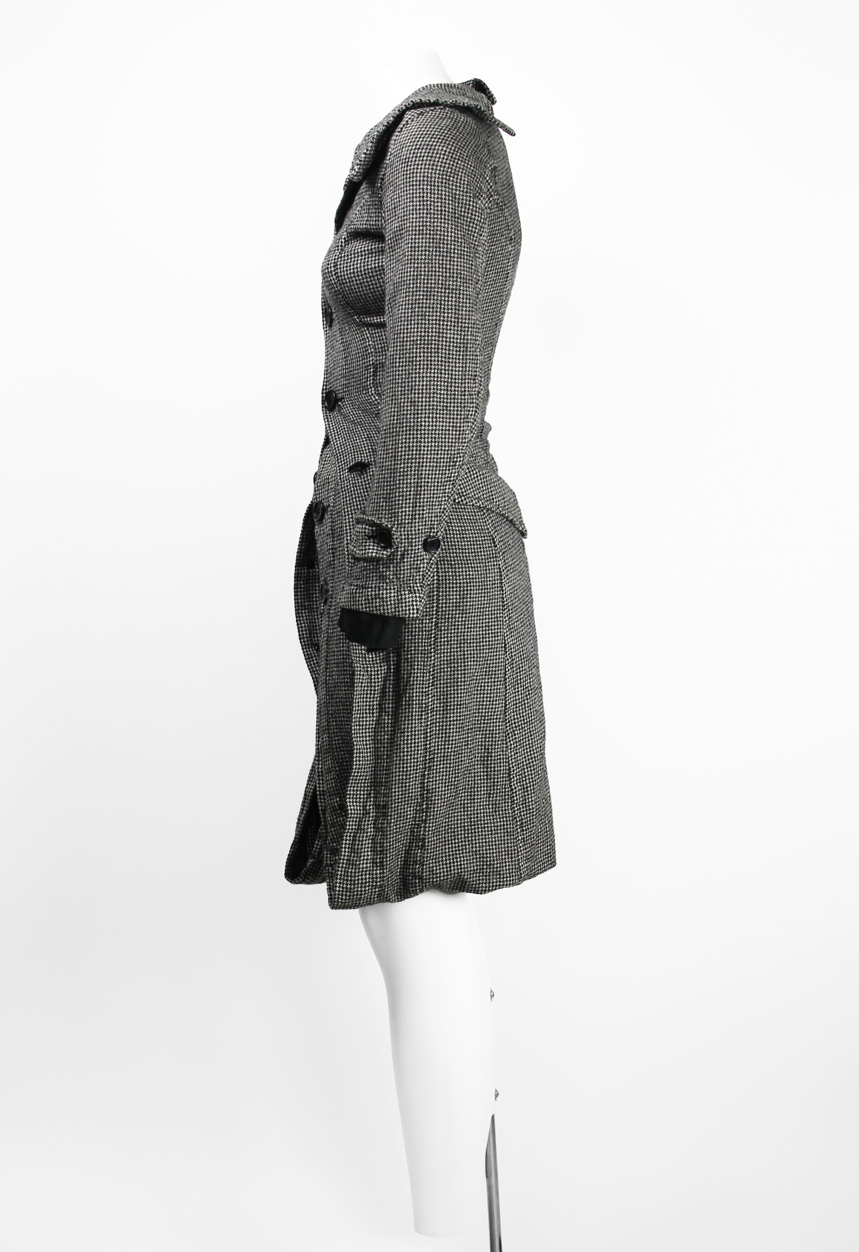 JUNYA WATANABE FW 2007 HOUNDSTOOTH TWISTED LAYERED COAT