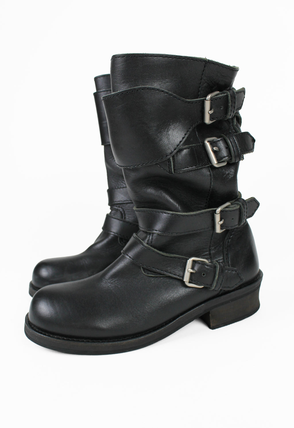 JUNYA WATANABE MAN FW 2007 MOTORCYCLE BUCKLE BOOTS