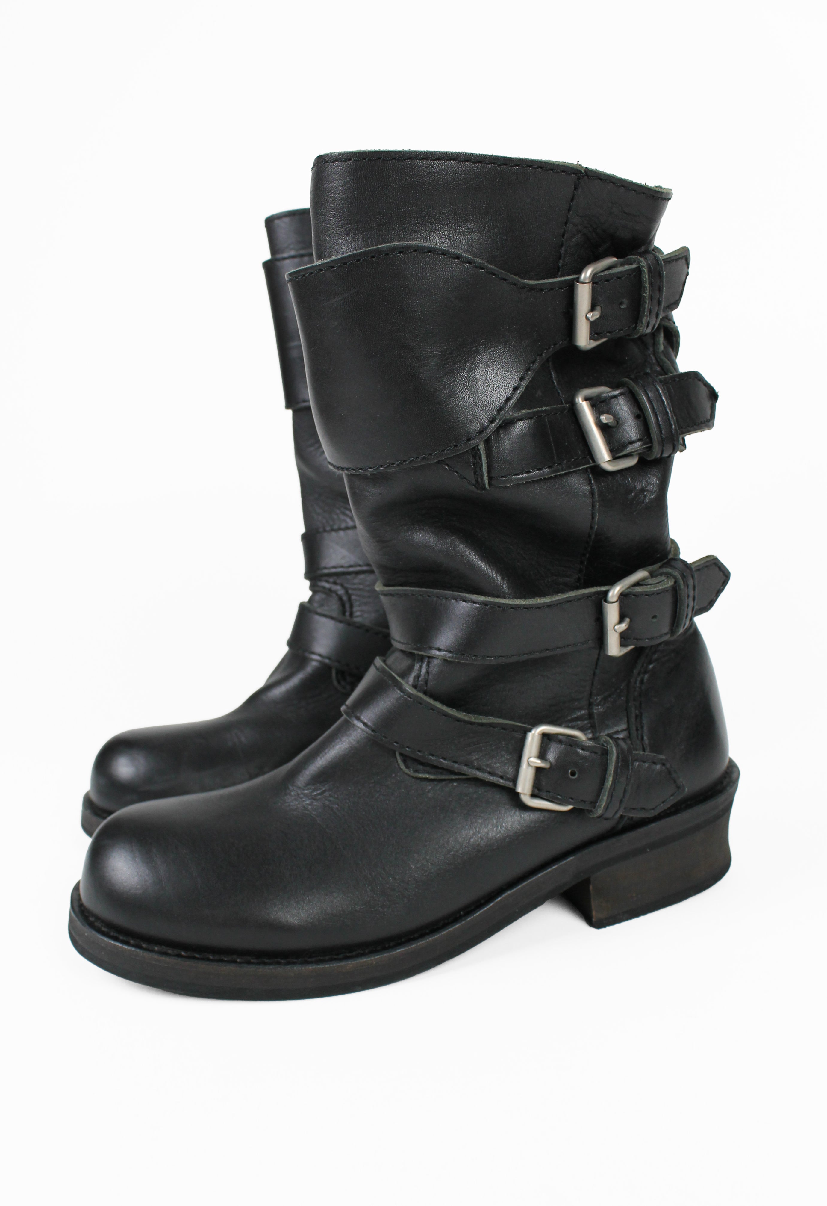 JUNYA WATANABE MAN FW 2007 MOTORCYCLE BUCKLE BOOTS