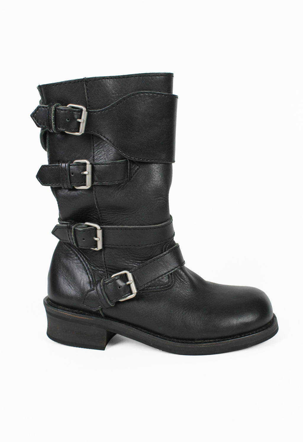 JUNYA WATANABE MAN FW 2007 MOTORCYCLE BUCKLE BOOTS