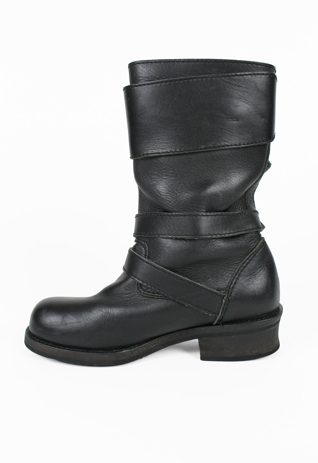 JUNYA WATANABE MAN FW 2007 MOTORCYCLE BUCKLE BOOTS