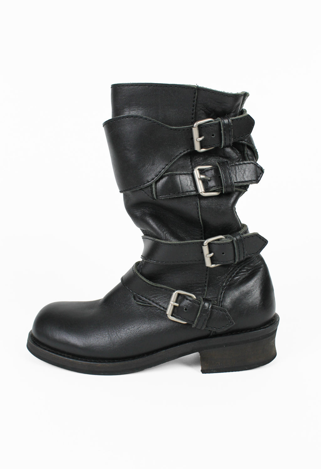 JUNYA WATANABE MAN FW 2007 MOTORCYCLE BUCKLE BOOTS
