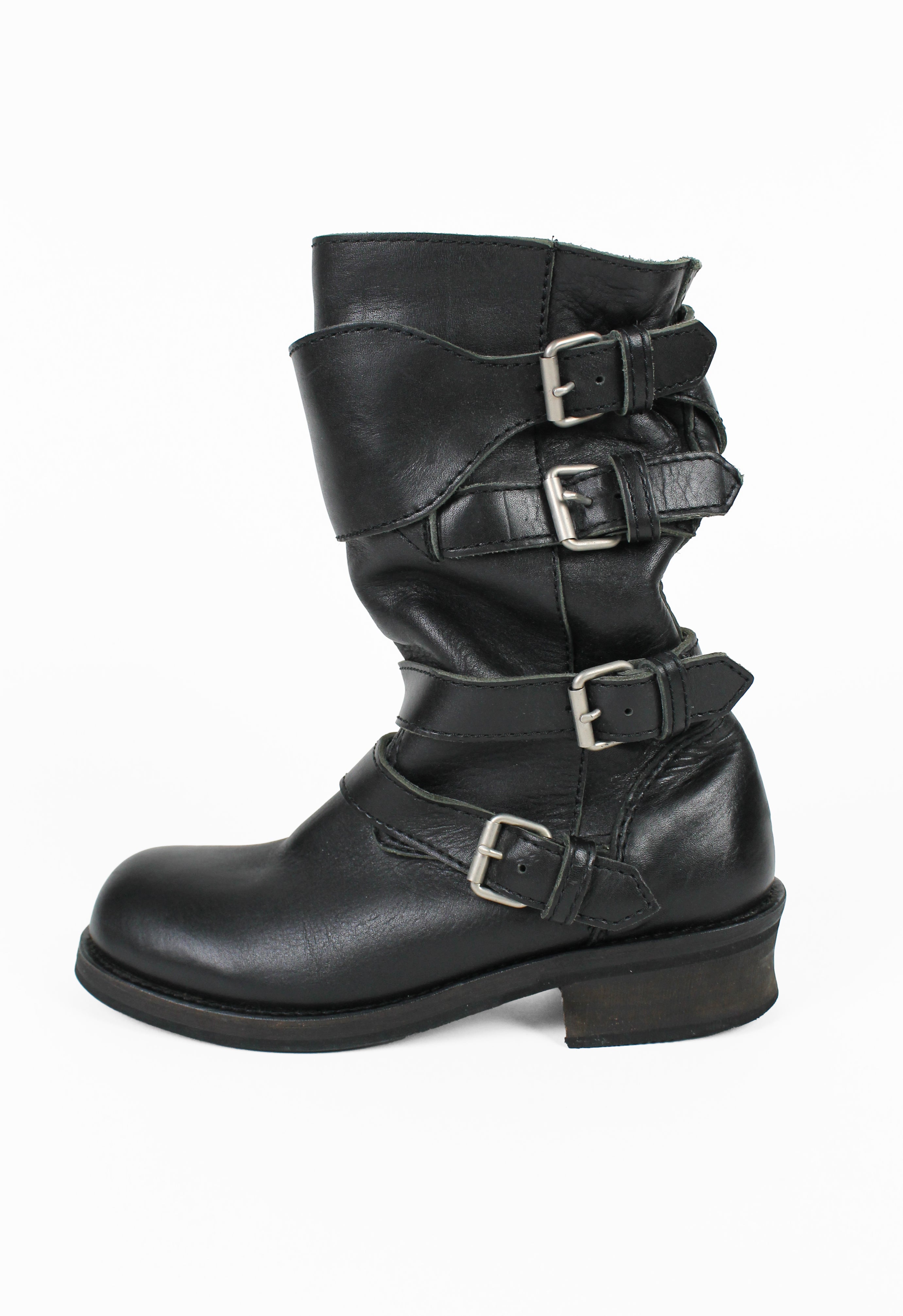 JUNYA WATANABE MAN FW 2007 MOTORCYCLE BUCKLE BOOTS