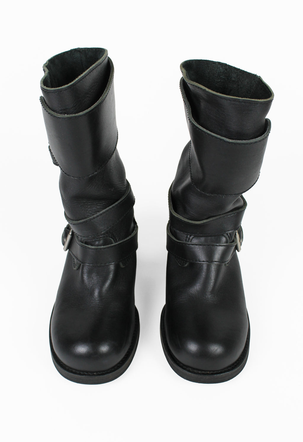 JUNYA WATANABE MAN FW 2007 MOTORCYCLE BUCKLE BOOTS