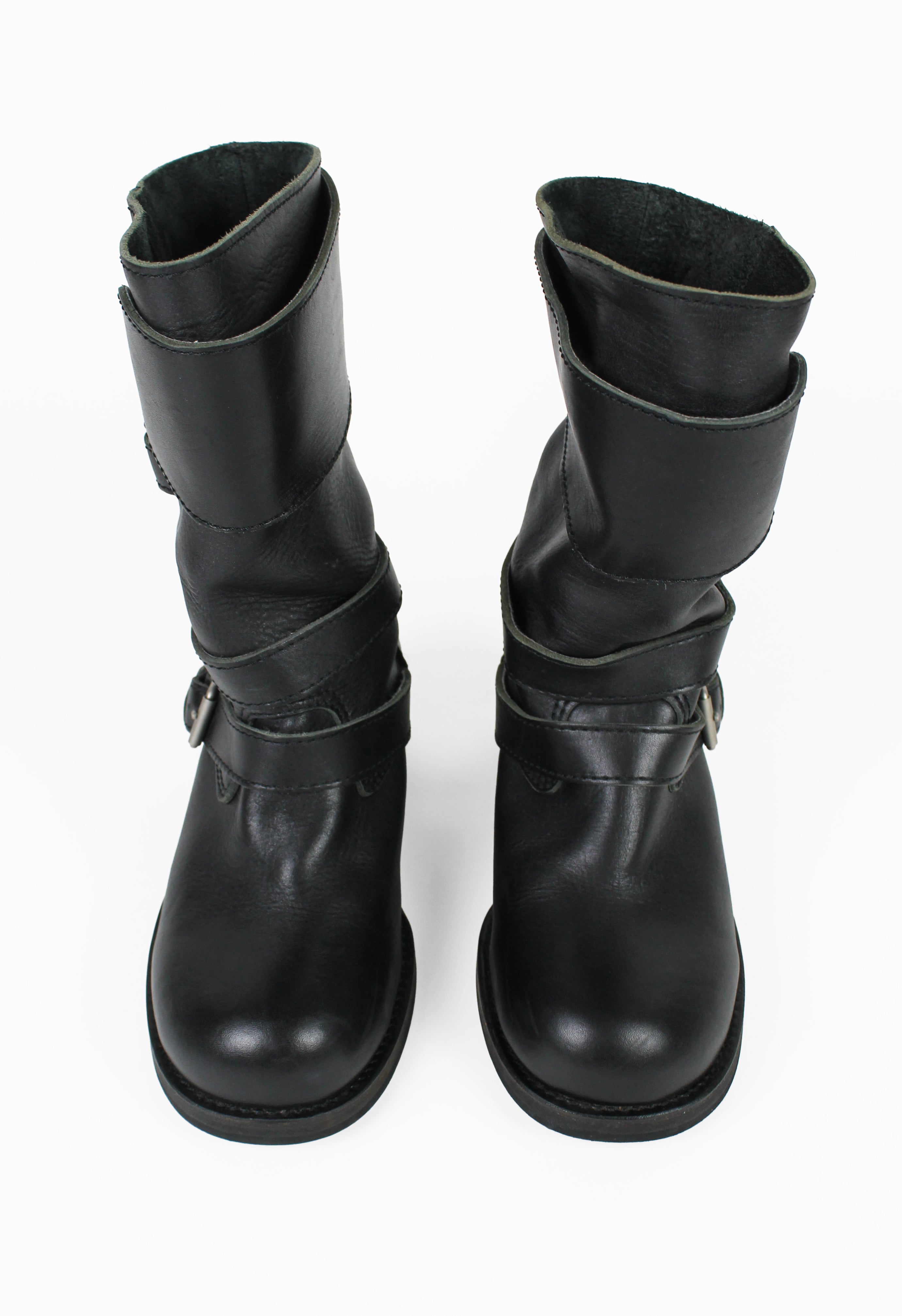 JUNYA WATANABE MAN FW 2007 MOTORCYCLE BUCKLE BOOTS
