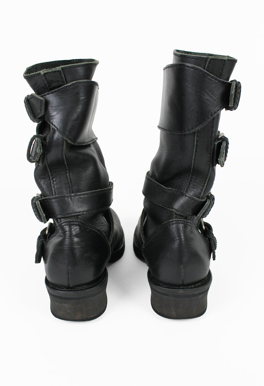 JUNYA WATANABE MAN FW 2007 MOTORCYCLE BUCKLE BOOTS