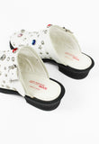 JUNYA WATANABE MAN PINK FW 2002 WHITE LEATHER JEWELLED MULES