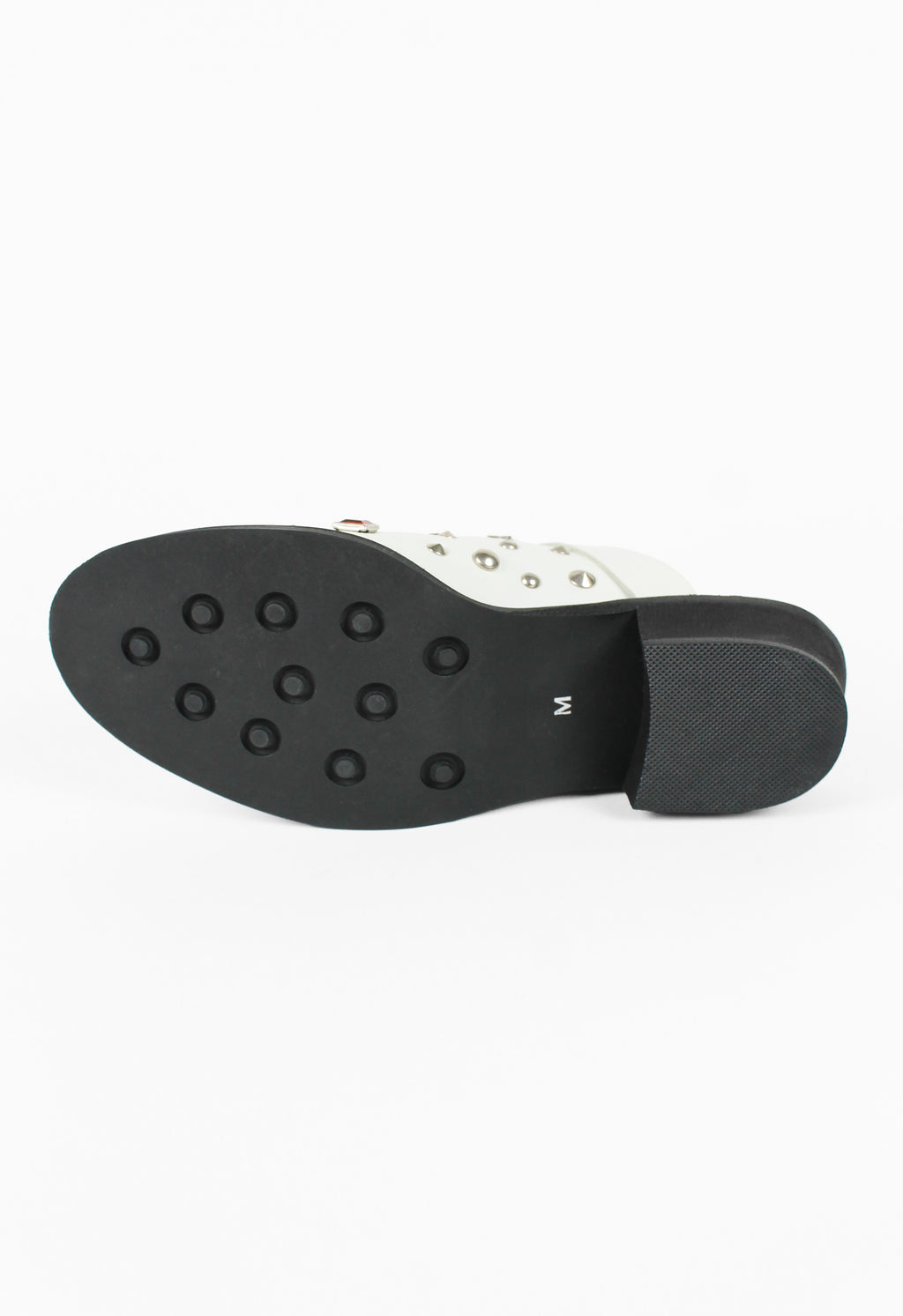 JUNYA WATANABE MAN PINK FW 2002 WHITE LEATHER JEWELLED MULES