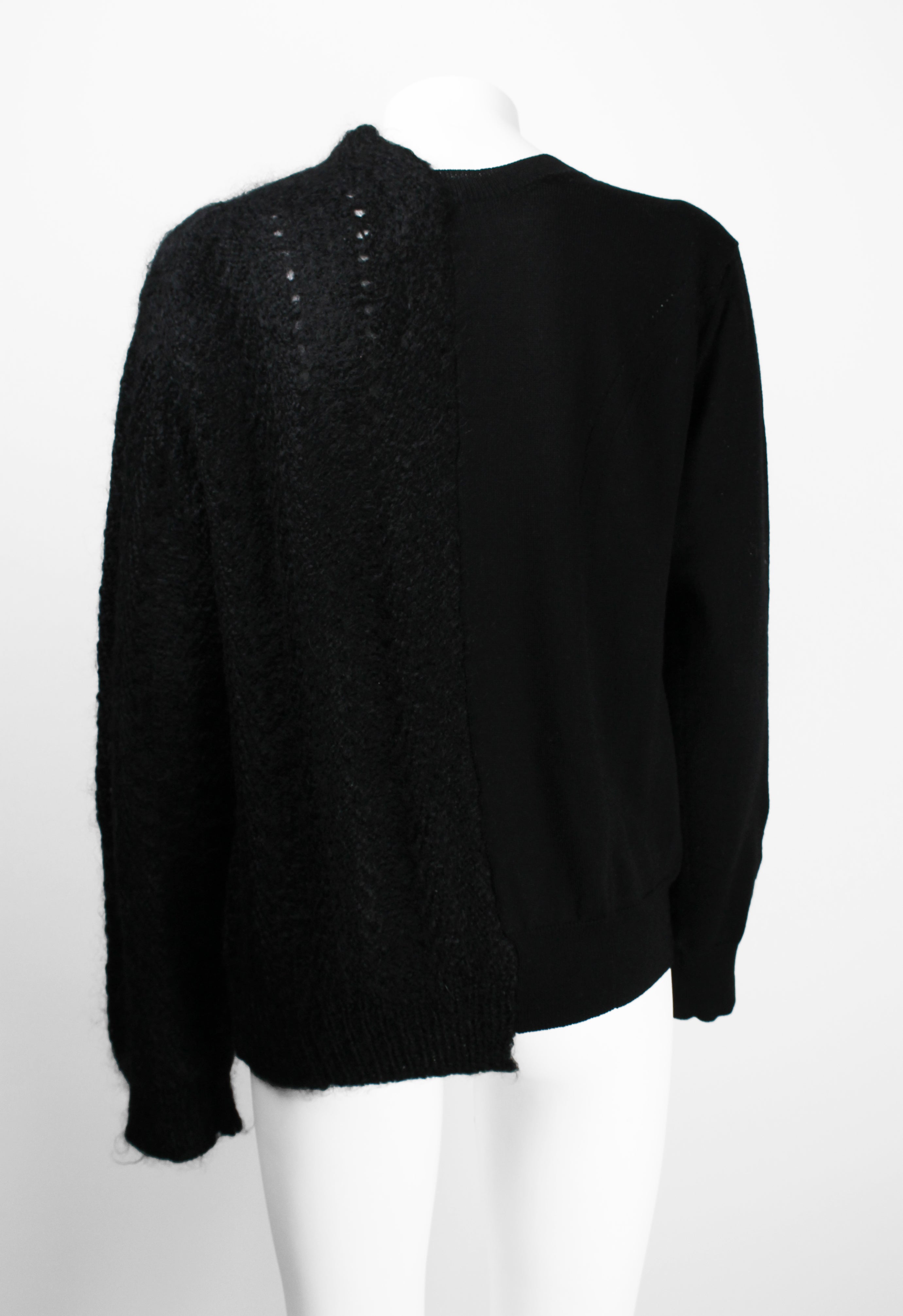 JUNYA WATANABE FW 2019 RECONSTRUCTED MOHAIR SPLIT CARDIGAN