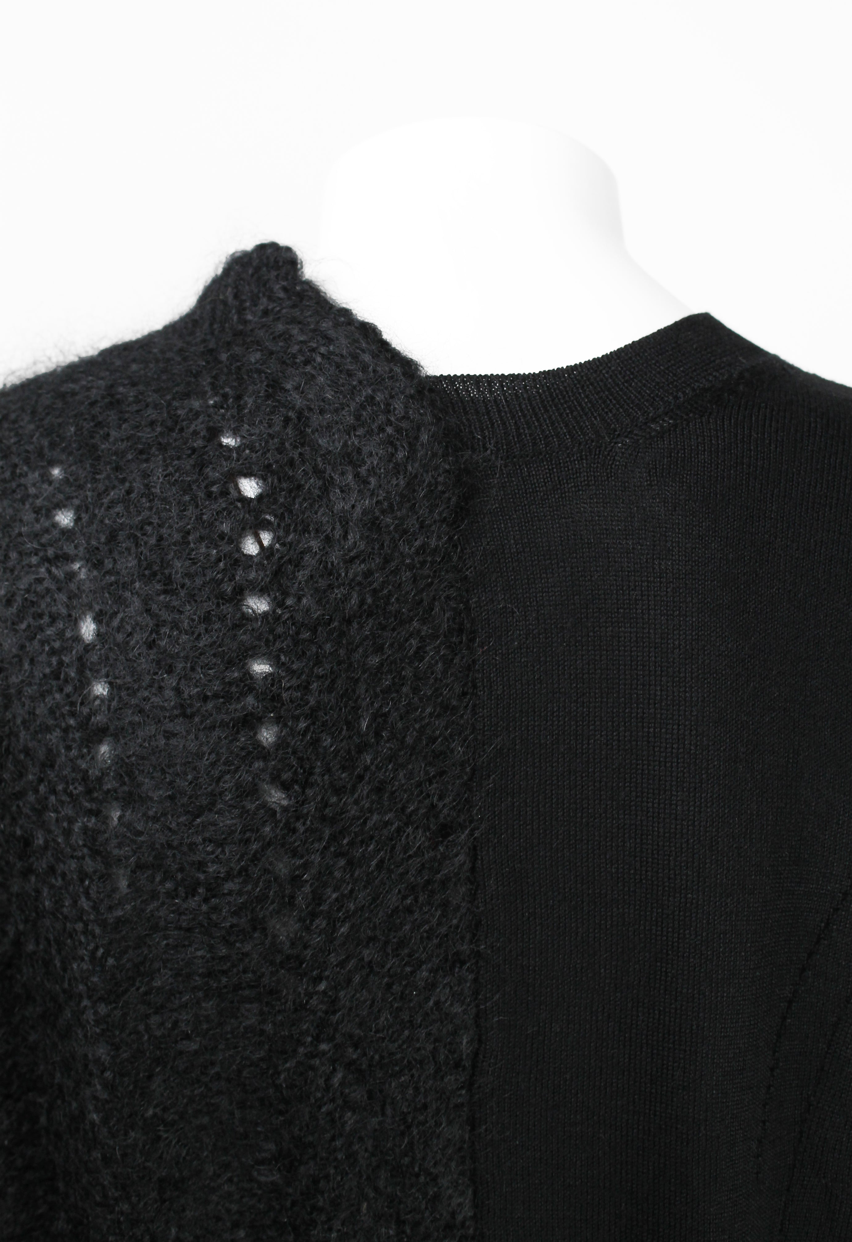 JUNYA WATANABE FW 2019 RECONSTRUCTED MOHAIR SPLIT CARDIGAN