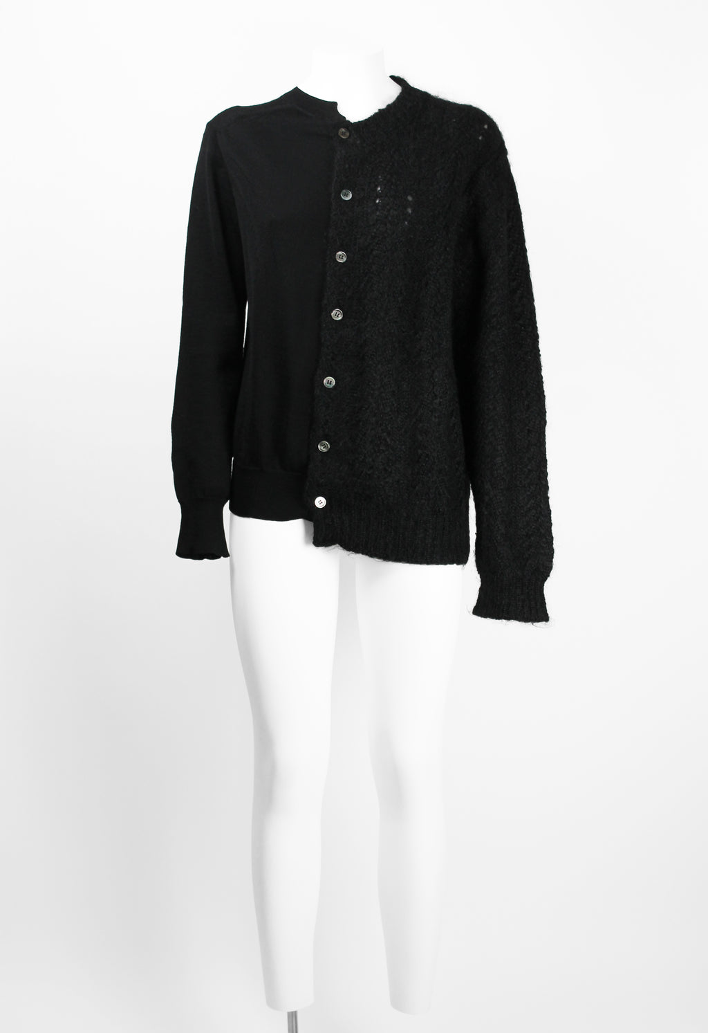 JUNYA WATANABE FW 2019 RECONSTRUCTED MOHAIR SPLIT CARDIGAN