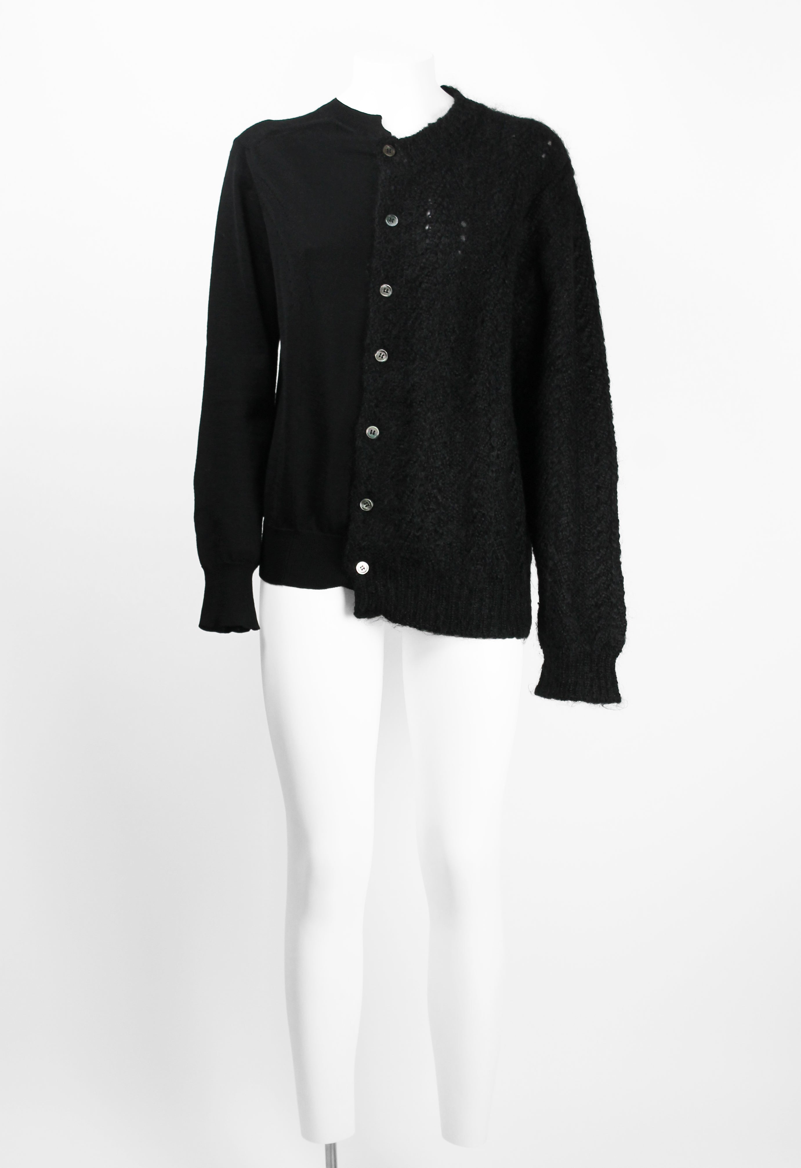 JUNYA WATANABE FW 2019 RECONSTRUCTED MOHAIR SPLIT CARDIGAN