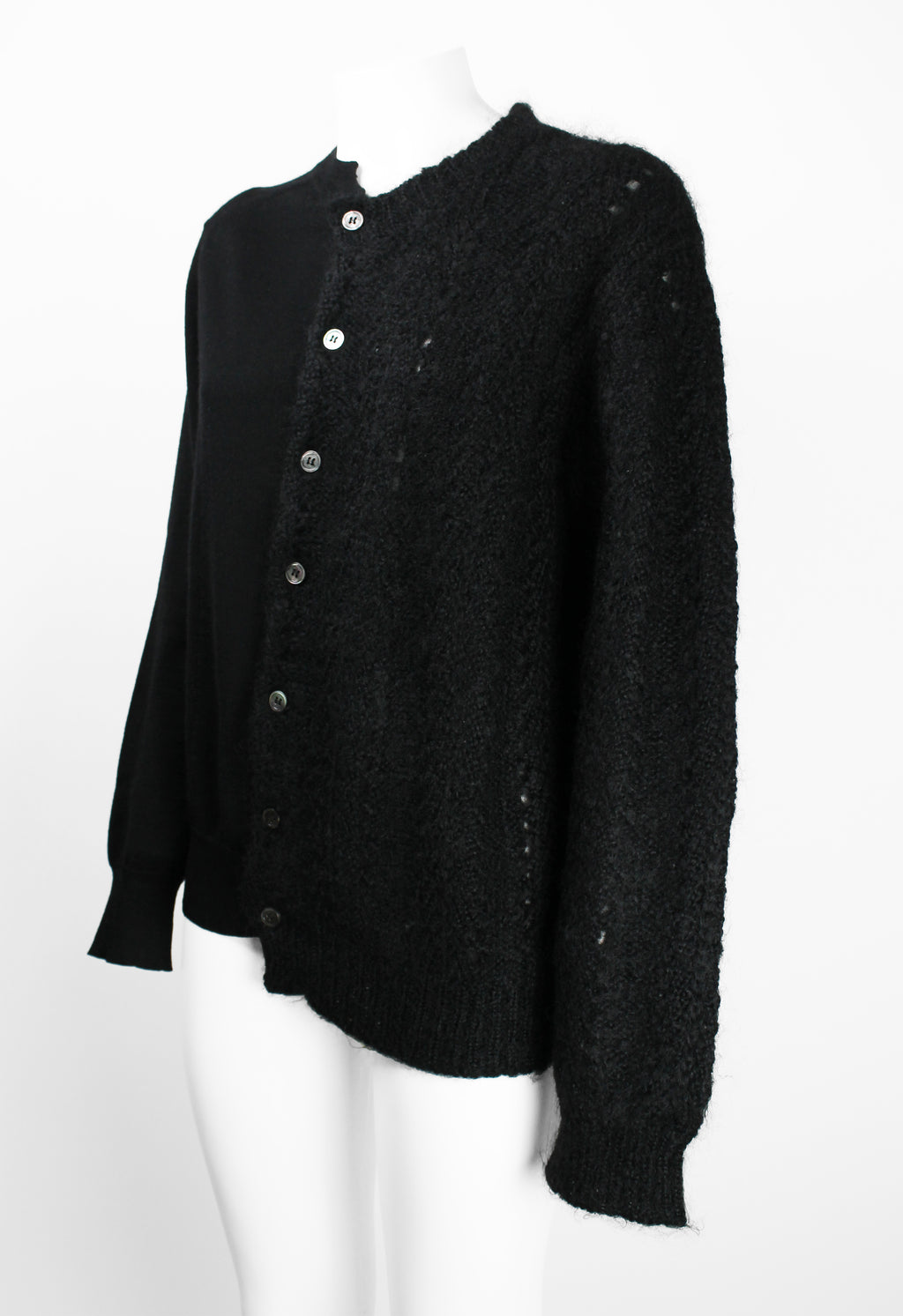 JUNYA WATANABE FW 2019 RECONSTRUCTED MOHAIR SPLIT CARDIGAN