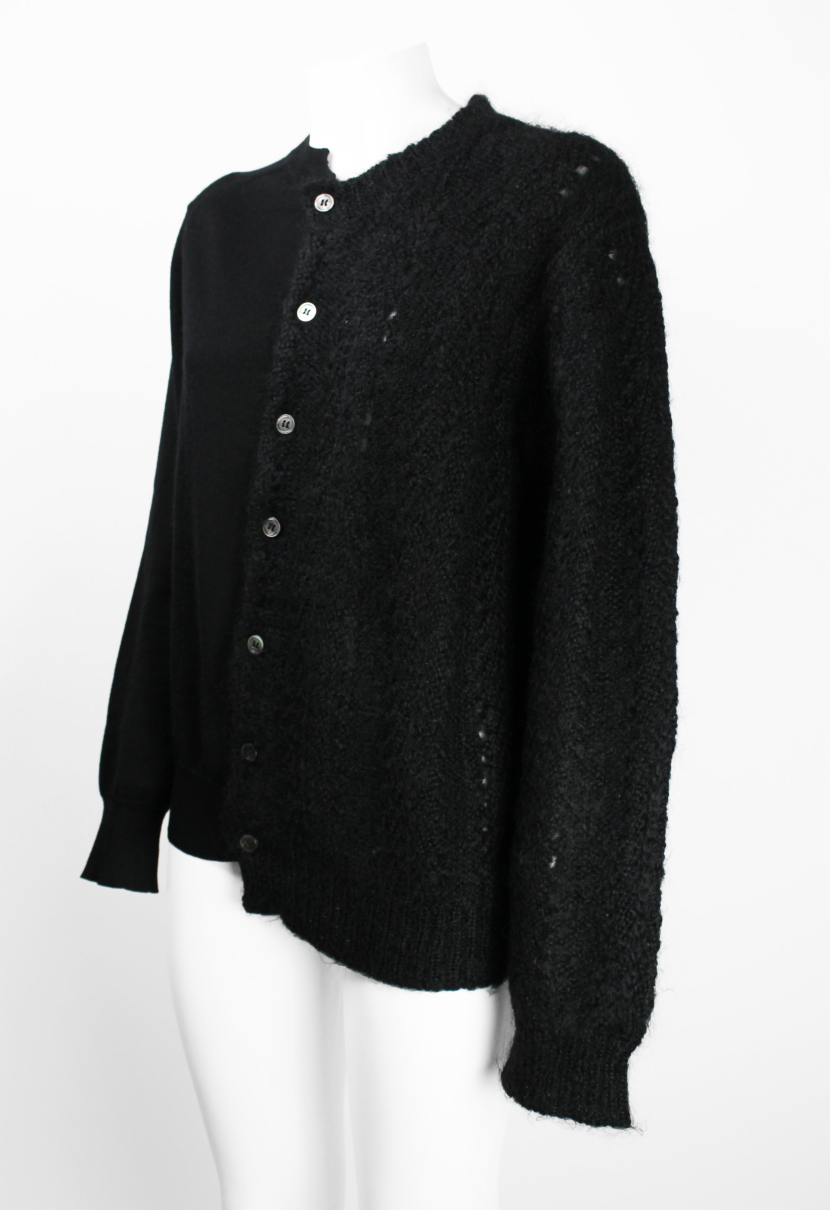 JUNYA WATANABE FW 2019 RECONSTRUCTED MOHAIR SPLIT CARDIGAN