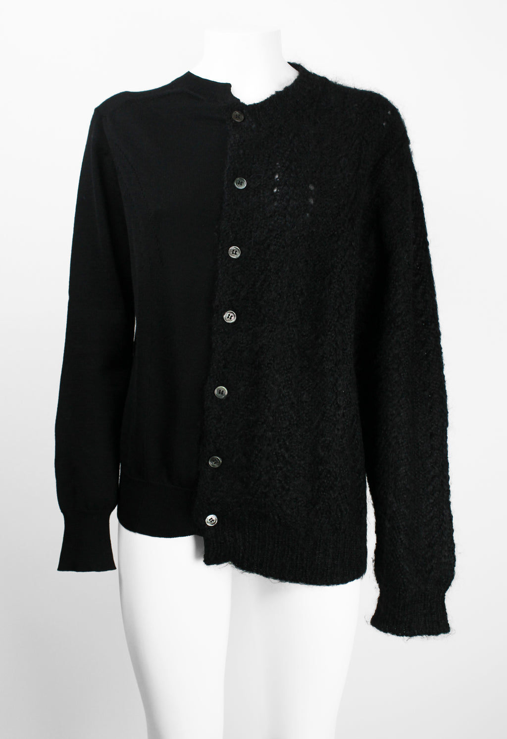 JUNYA WATANABE FW 2019 RECONSTRUCTED MOHAIR SPLIT CARDIGAN