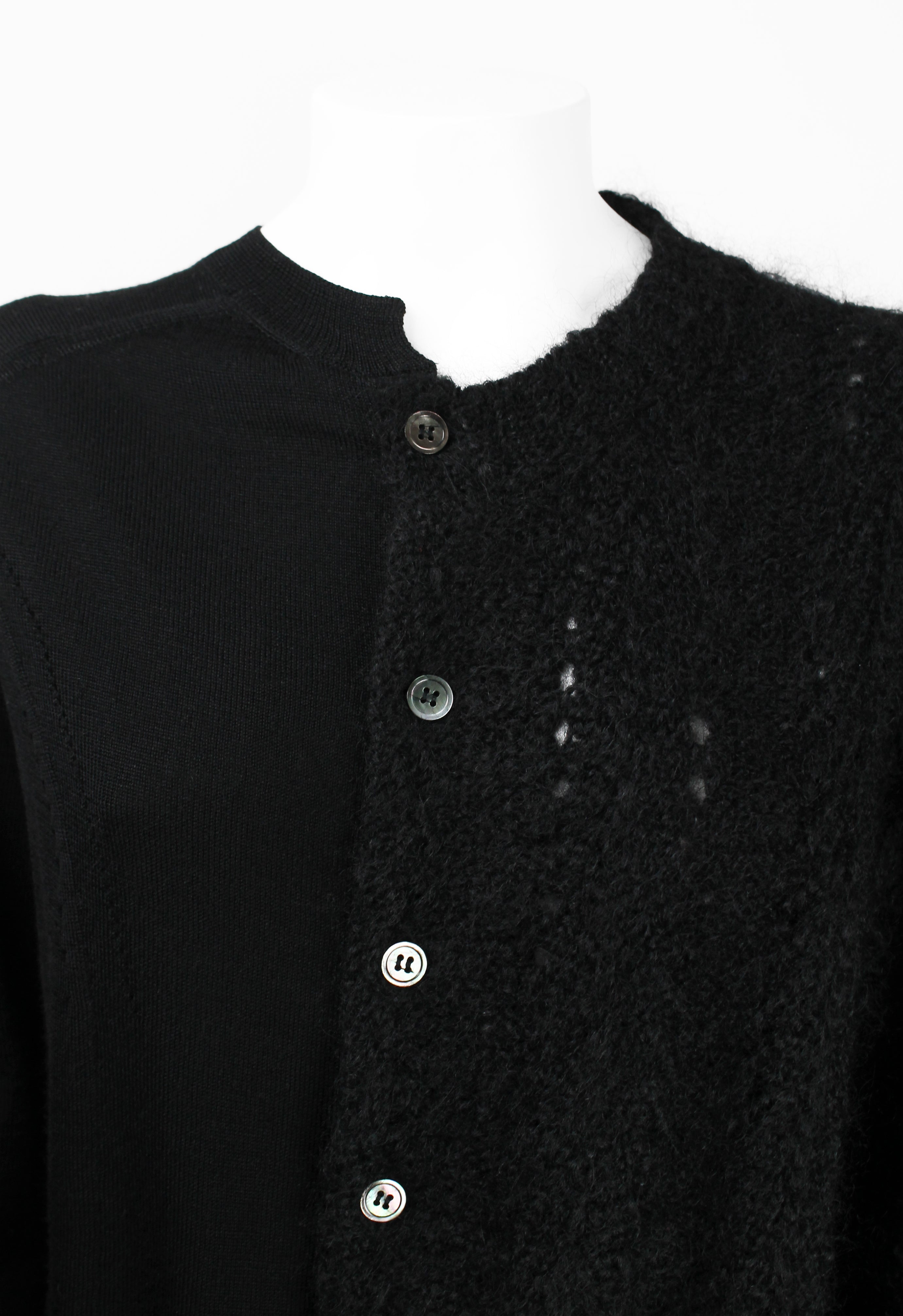 JUNYA WATANABE FW 2019 RECONSTRUCTED MOHAIR SPLIT CARDIGAN