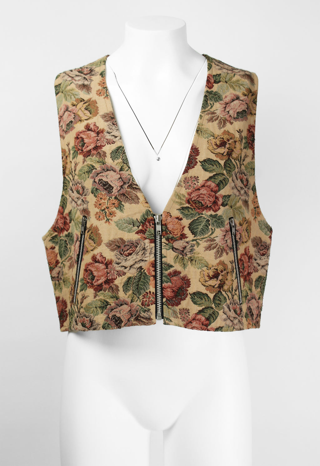 JUNYA WATANABE SS 1993 WIDE GOBELIN FLORAL WAISTCOAT