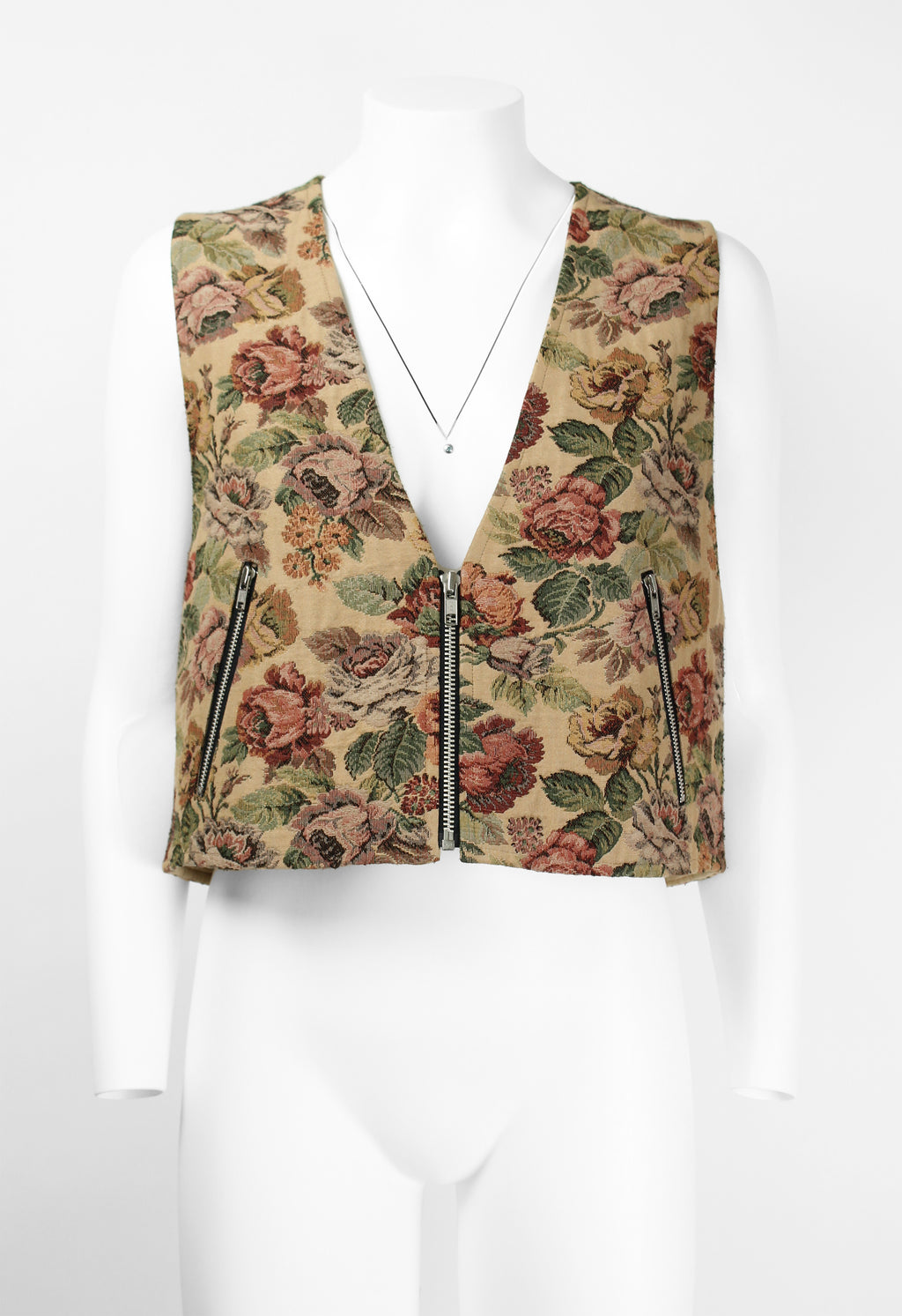 JUNYA WATANABE SS 1993 WIDE GOBELIN FLORAL WAISTCOAT