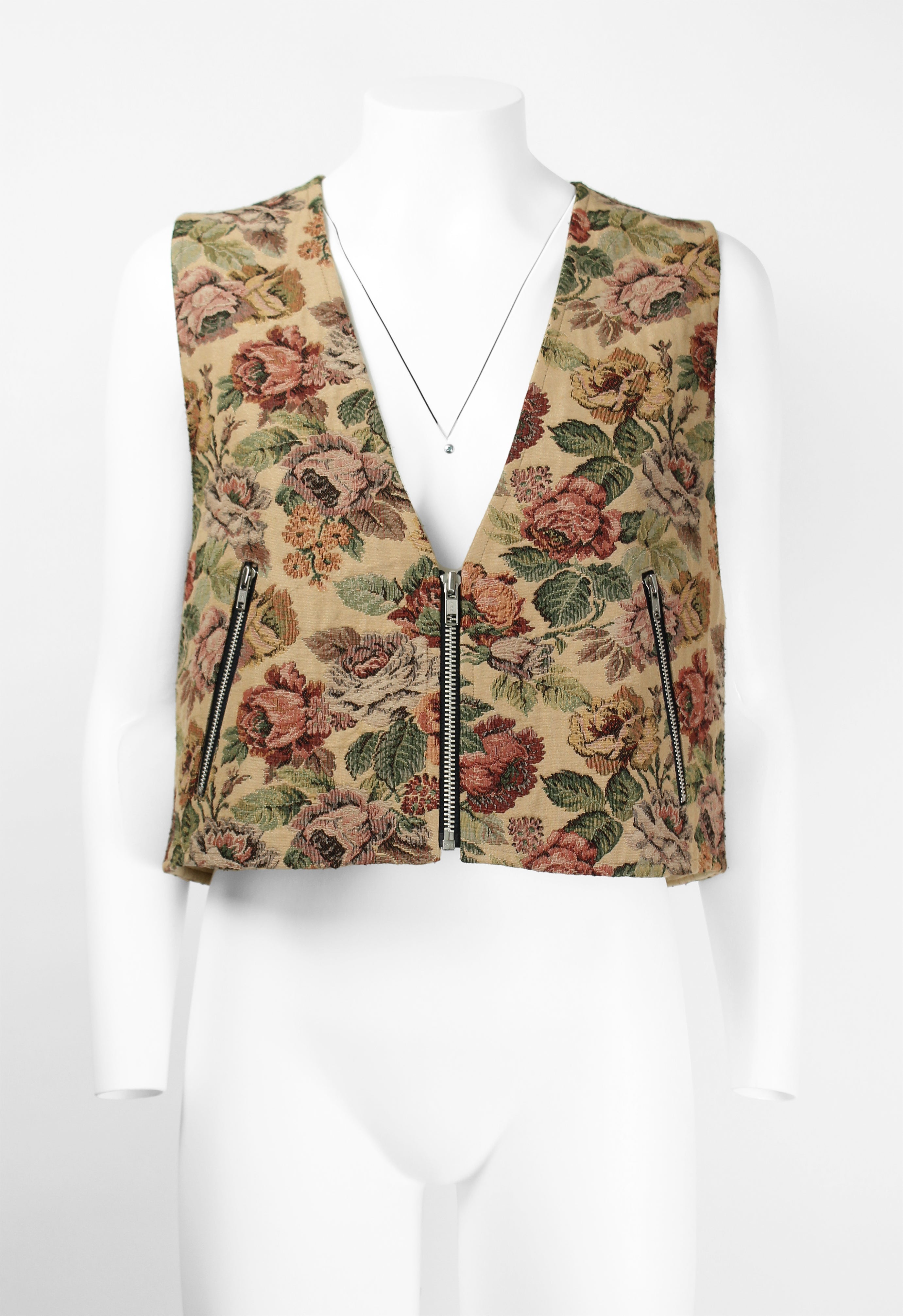 JUNYA WATANABE SS 1993 WIDE GOBELIN FLORAL WAISTCOAT