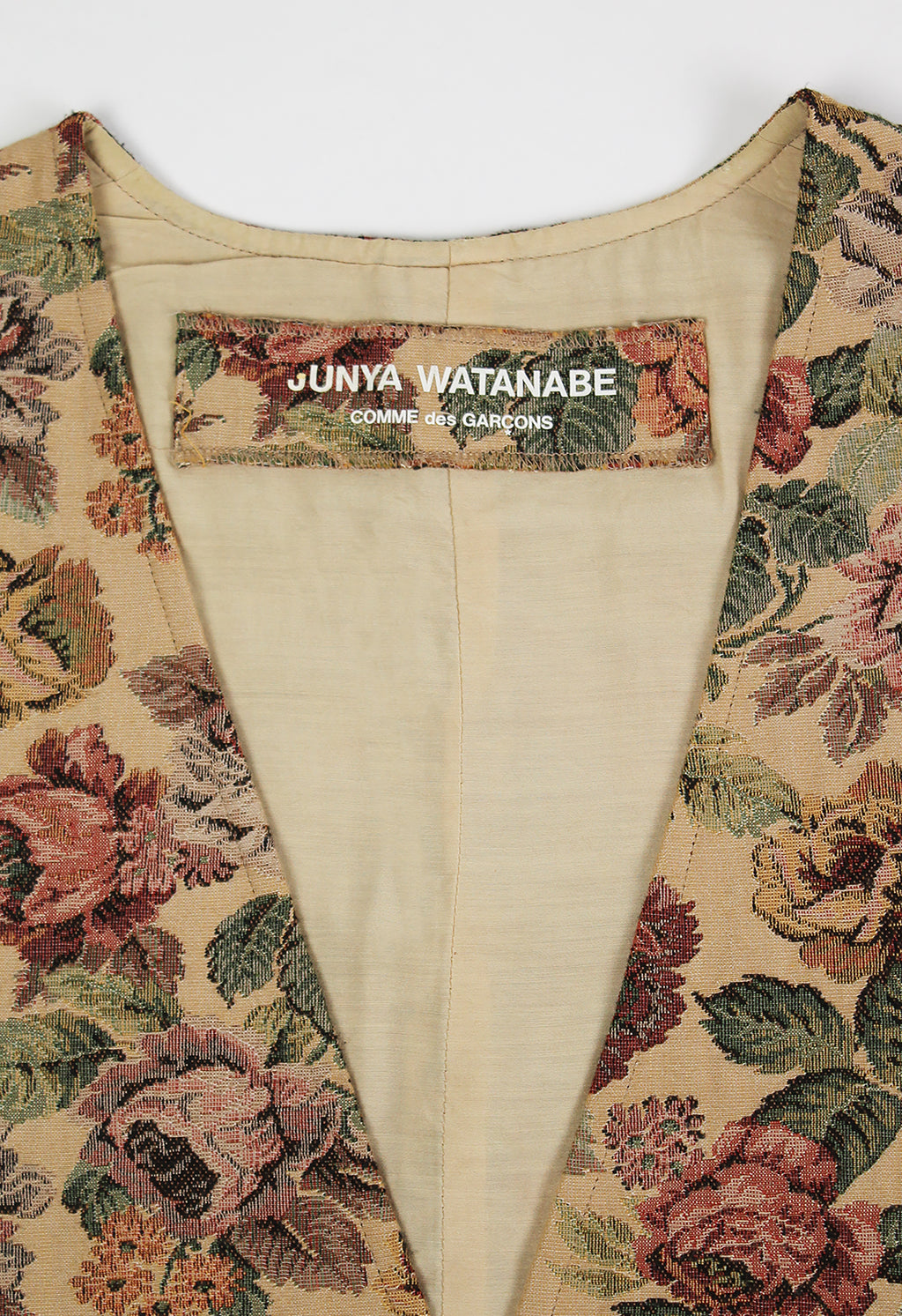 JUNYA WATANABE SS 1993 WIDE GOBELIN FLORAL WAISTCOAT