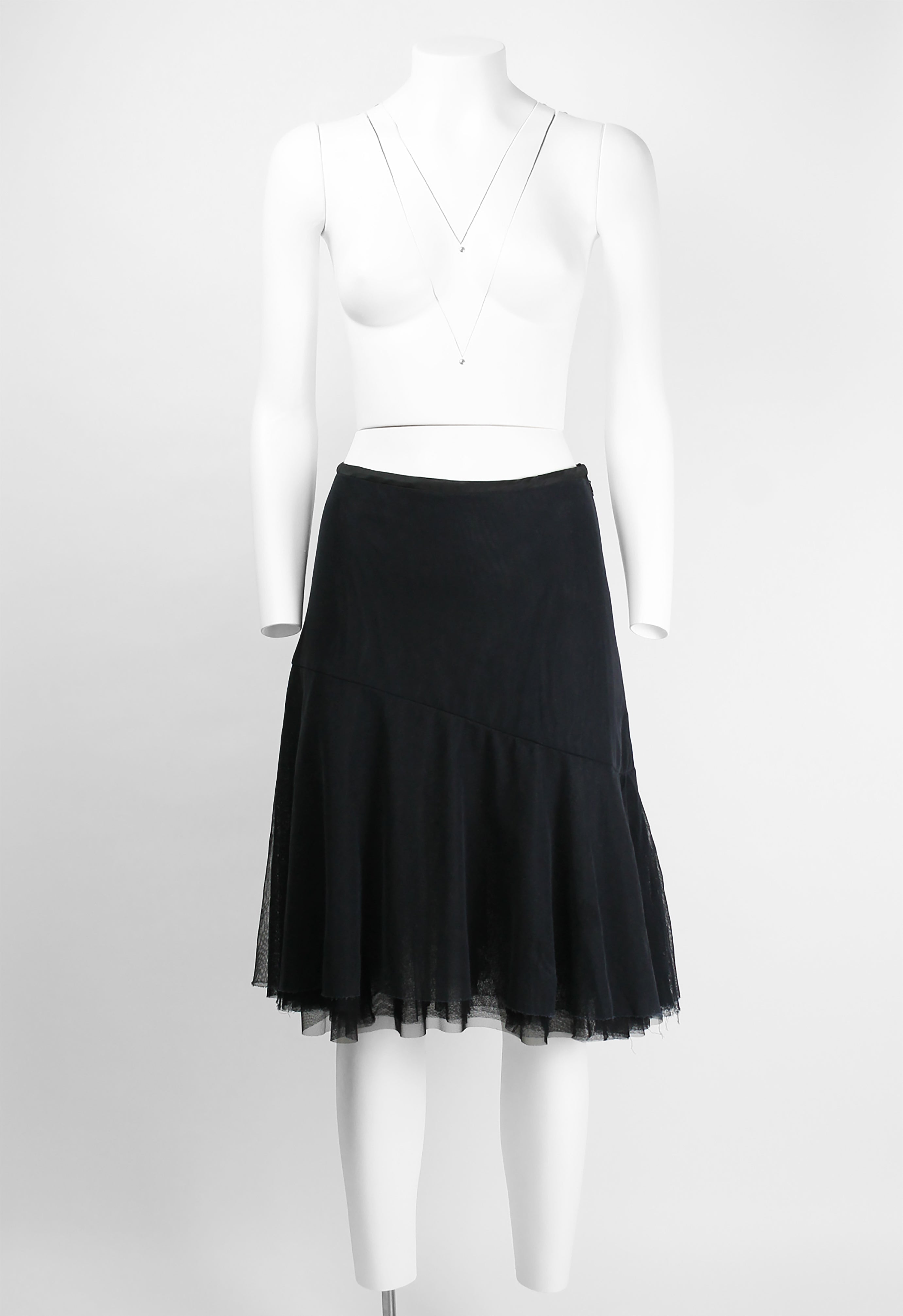 スカート JUNYA WATANABE 2017SS Tulle Skirt Junya Watanabe Blue Denim and Tulle Skirt Junya Watanabe