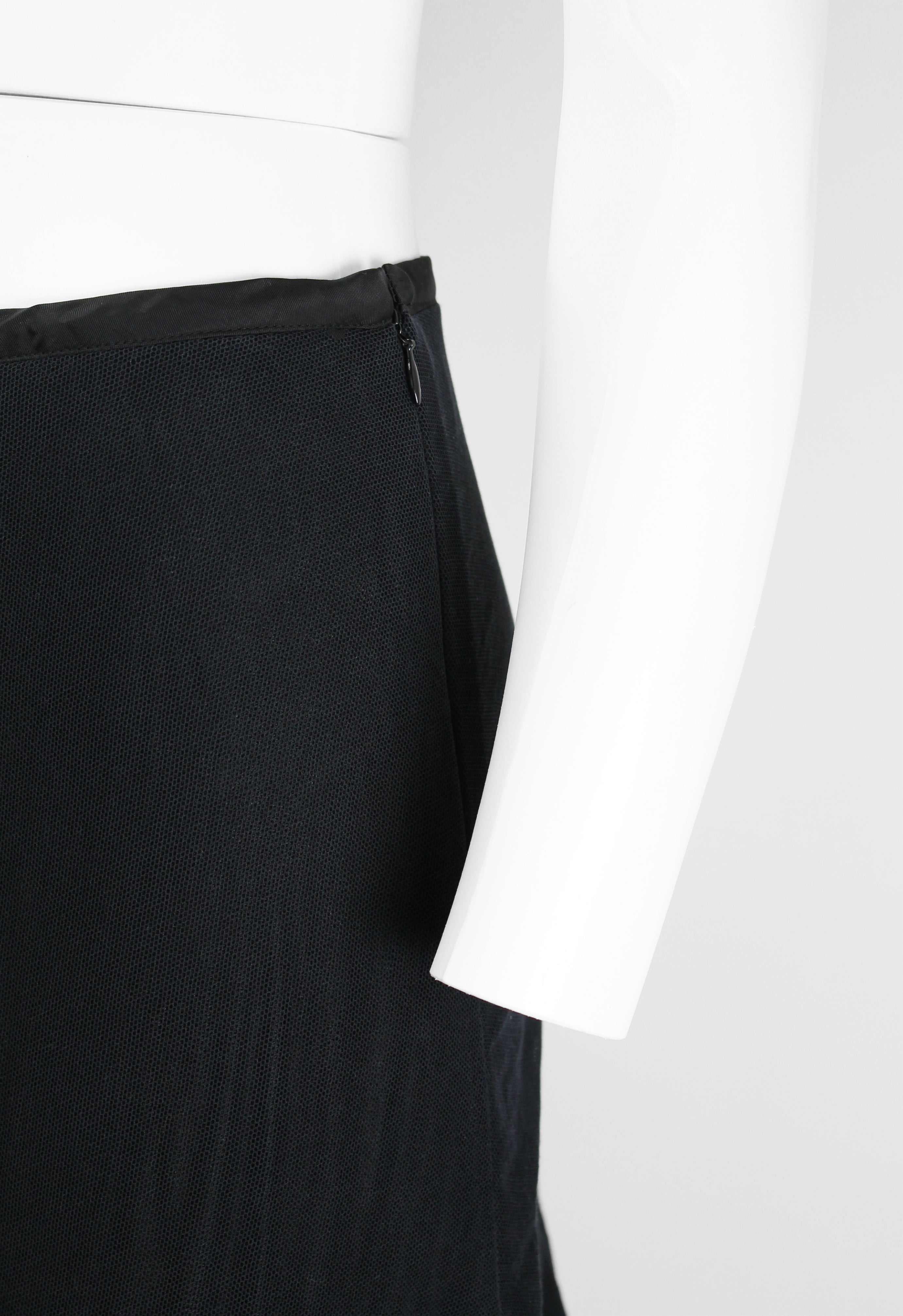 JUNYA WATANABE BLACK PLEATED WRAP SKIRT 1998